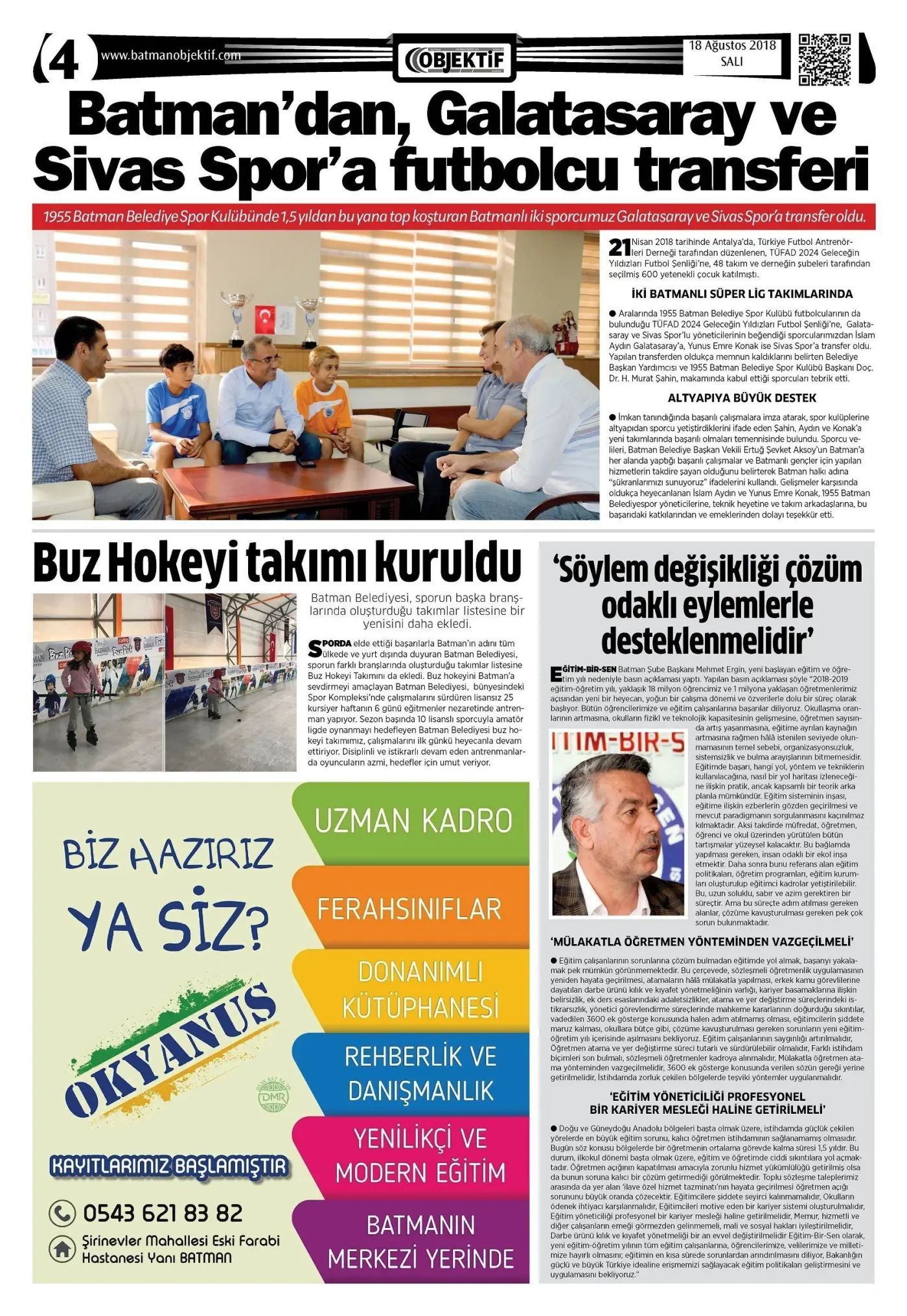 17.09.2018 tarihli sayı, 4. sayfa