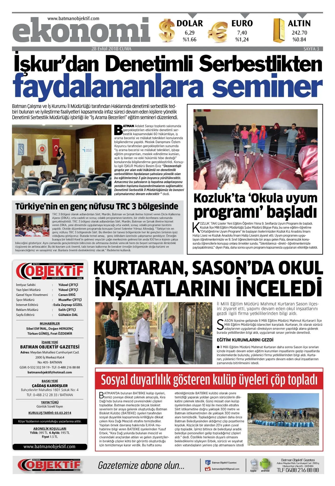 27.09.2018 tarihli sayı, 3. sayfa