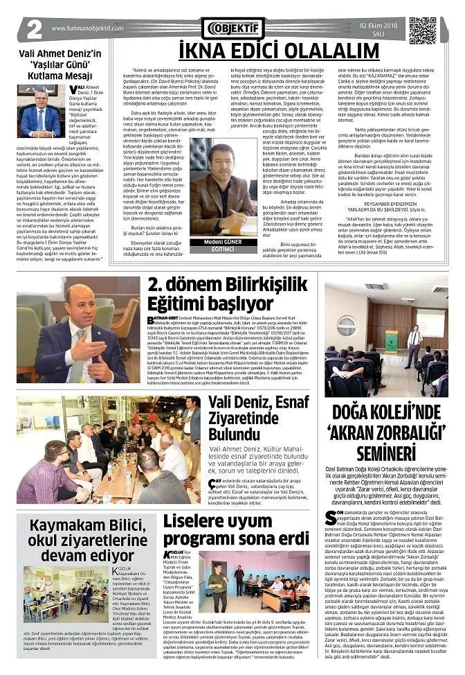02.10.2018 tarihli sayı, 2. sayfa