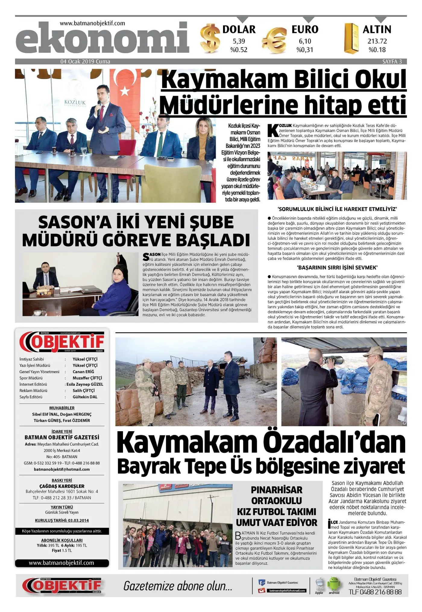 03.01.2019 tarihli sayı, 3. sayfa
