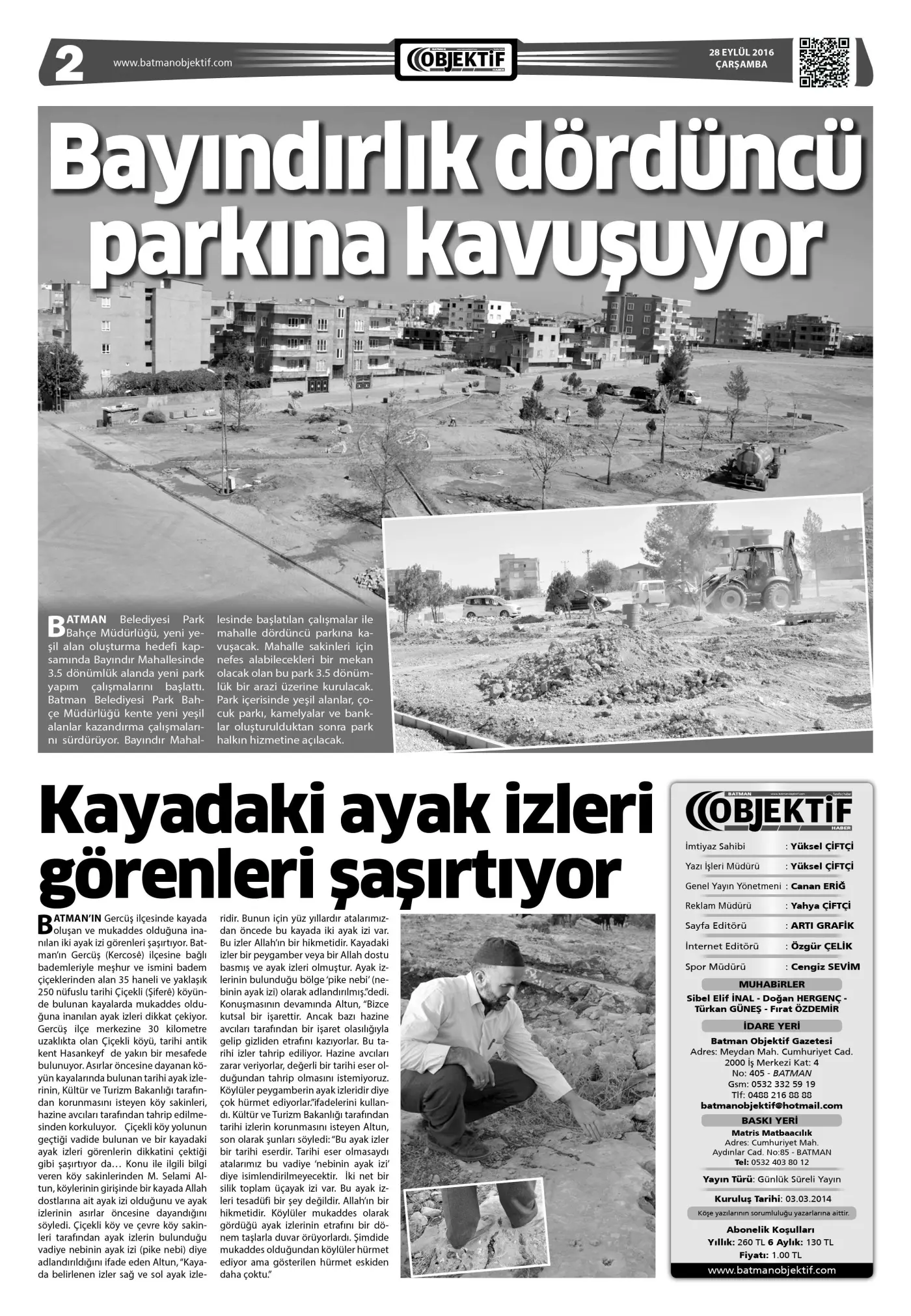 27.09.2016 tarihli sayı, 2. sayfa