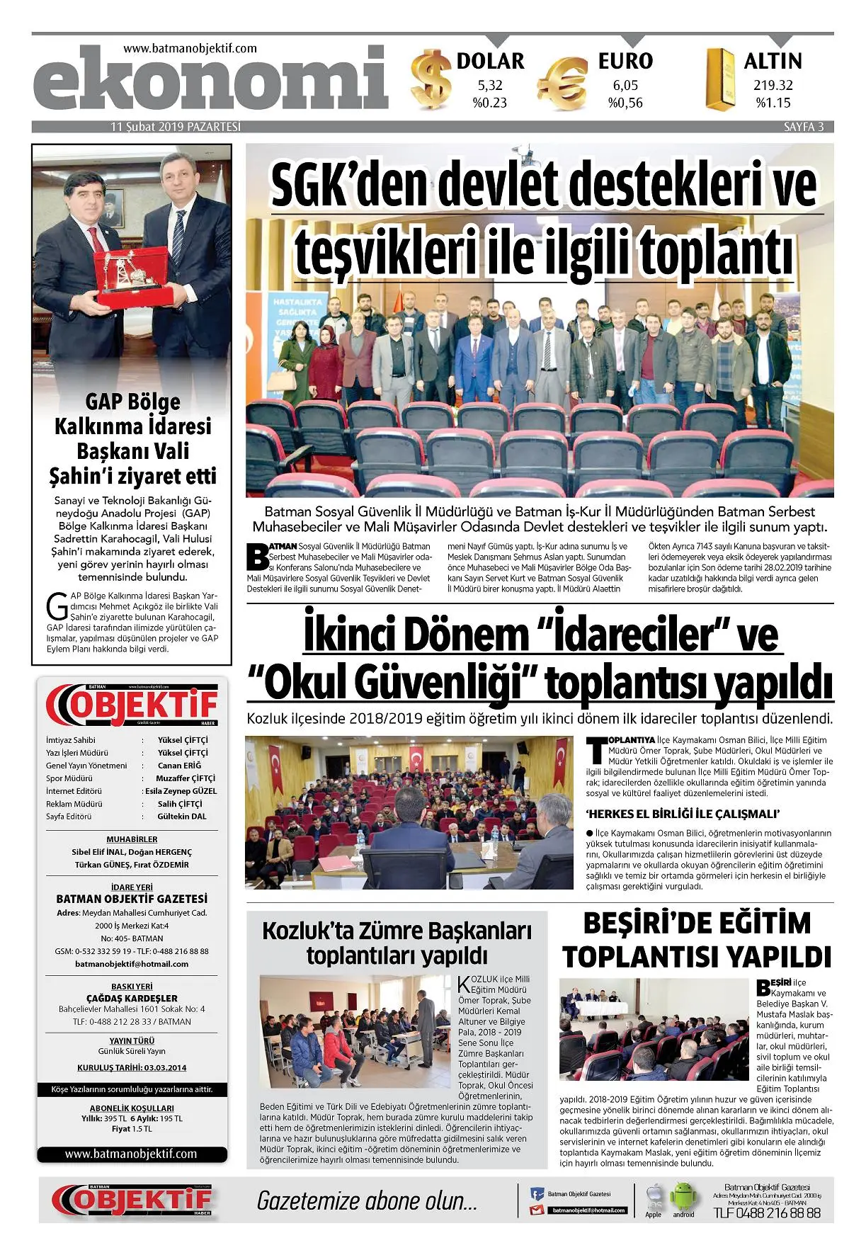10.02.2019 tarihli sayı, 3. sayfa