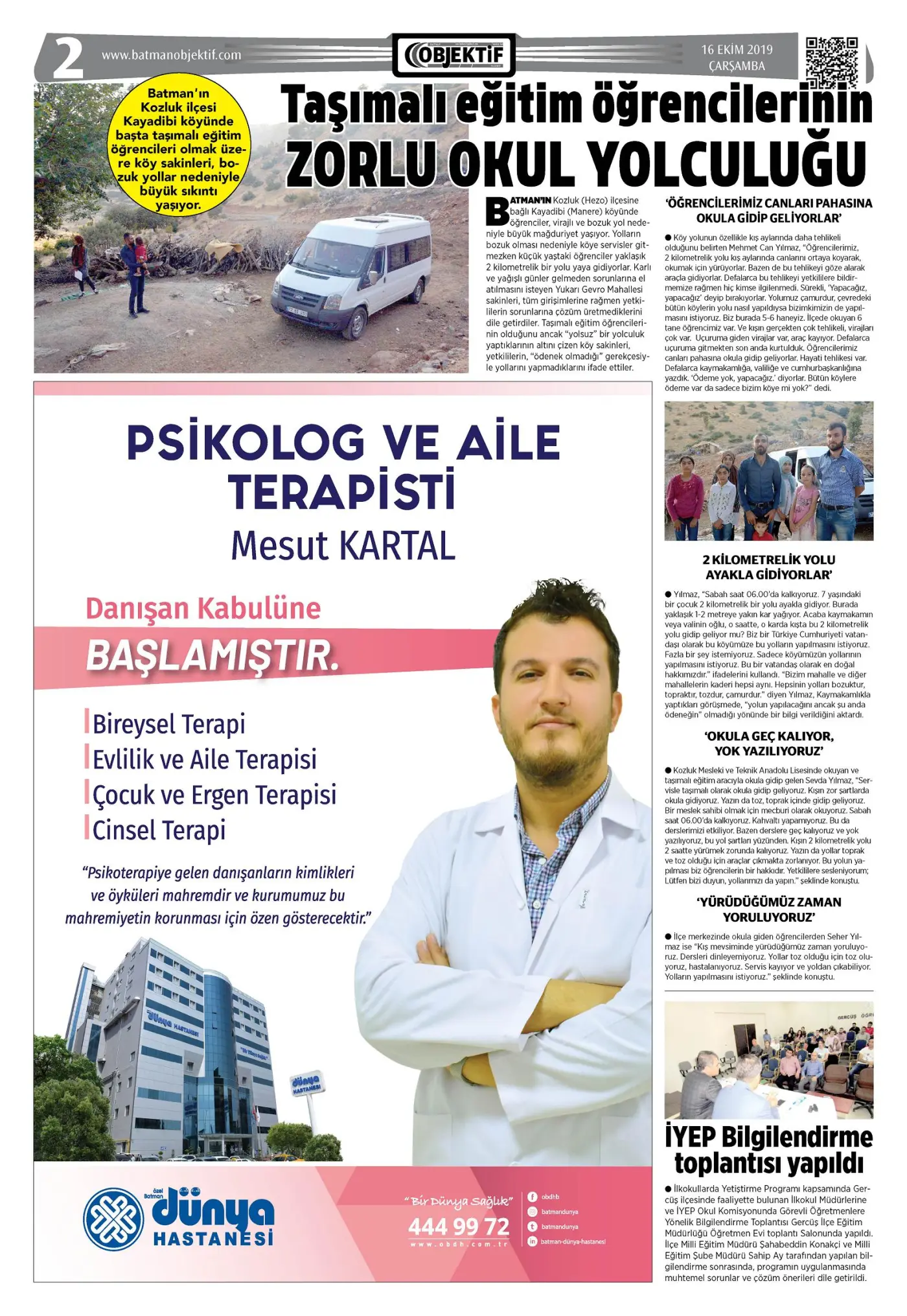 16.10.2019 tarihli sayı, 2. sayfa