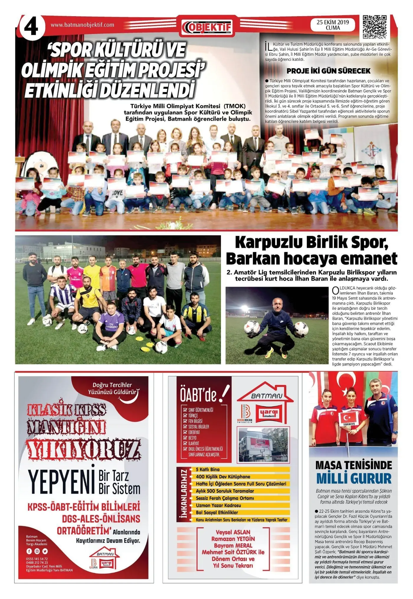 25.10.2019 tarihli sayı, 4. sayfa