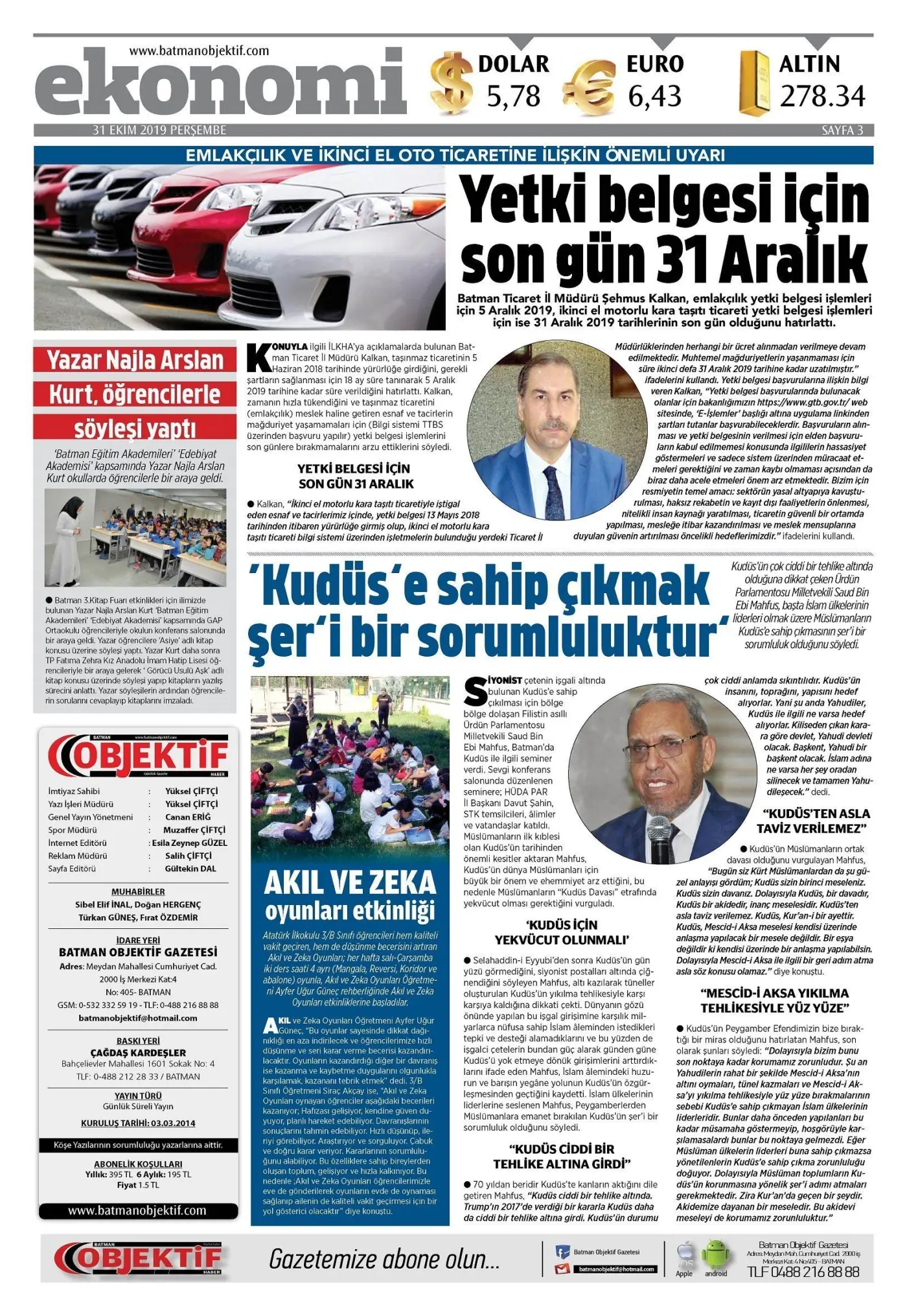 30.10.2019 tarihli sayı, 3. sayfa