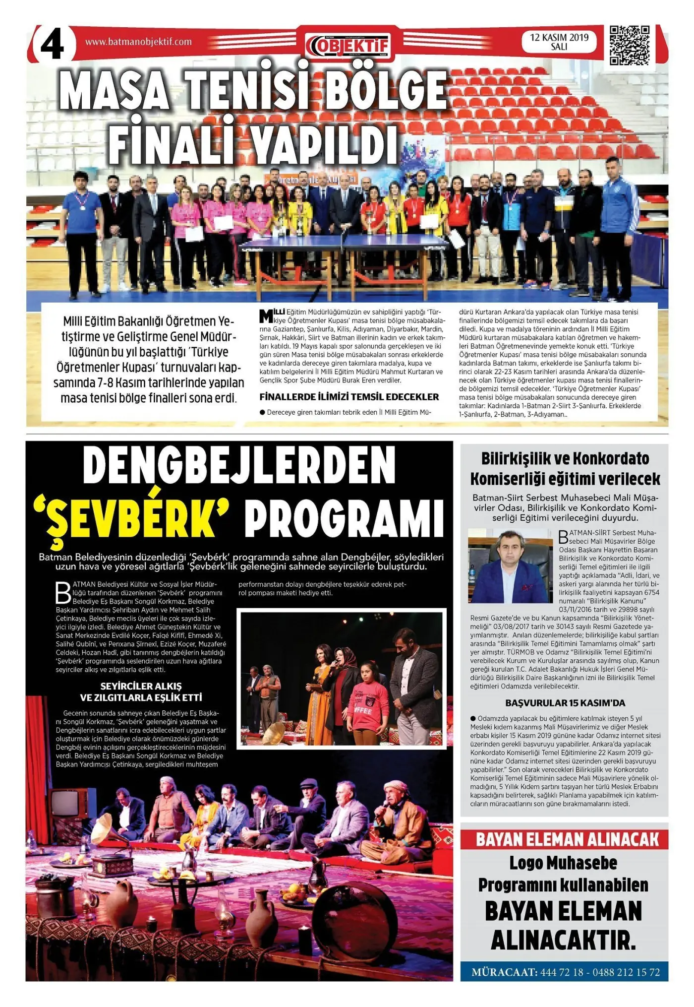 12.11.2019 tarihli sayı, 4. sayfa