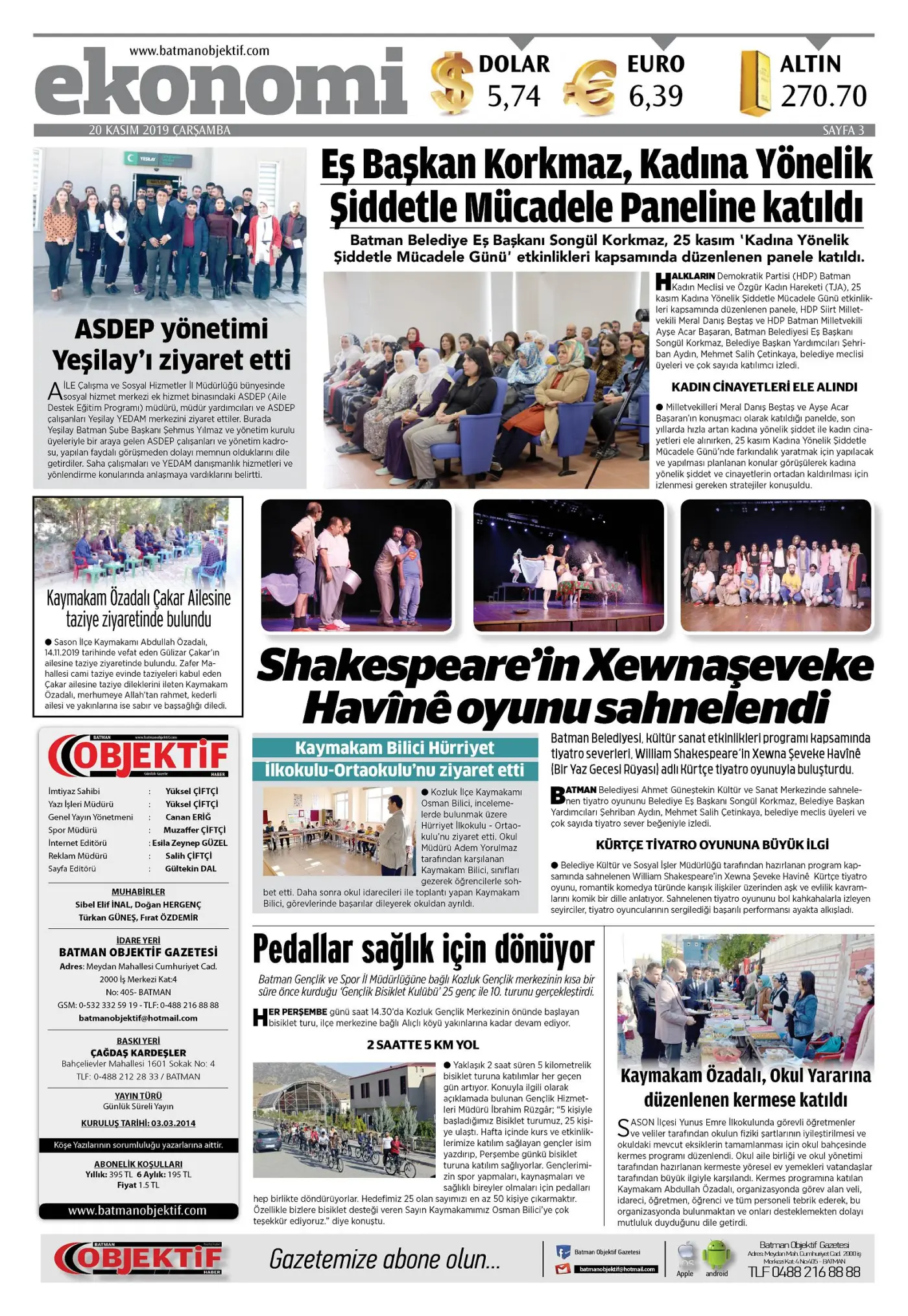 19.11.2019 tarihli sayı, 3. sayfa
