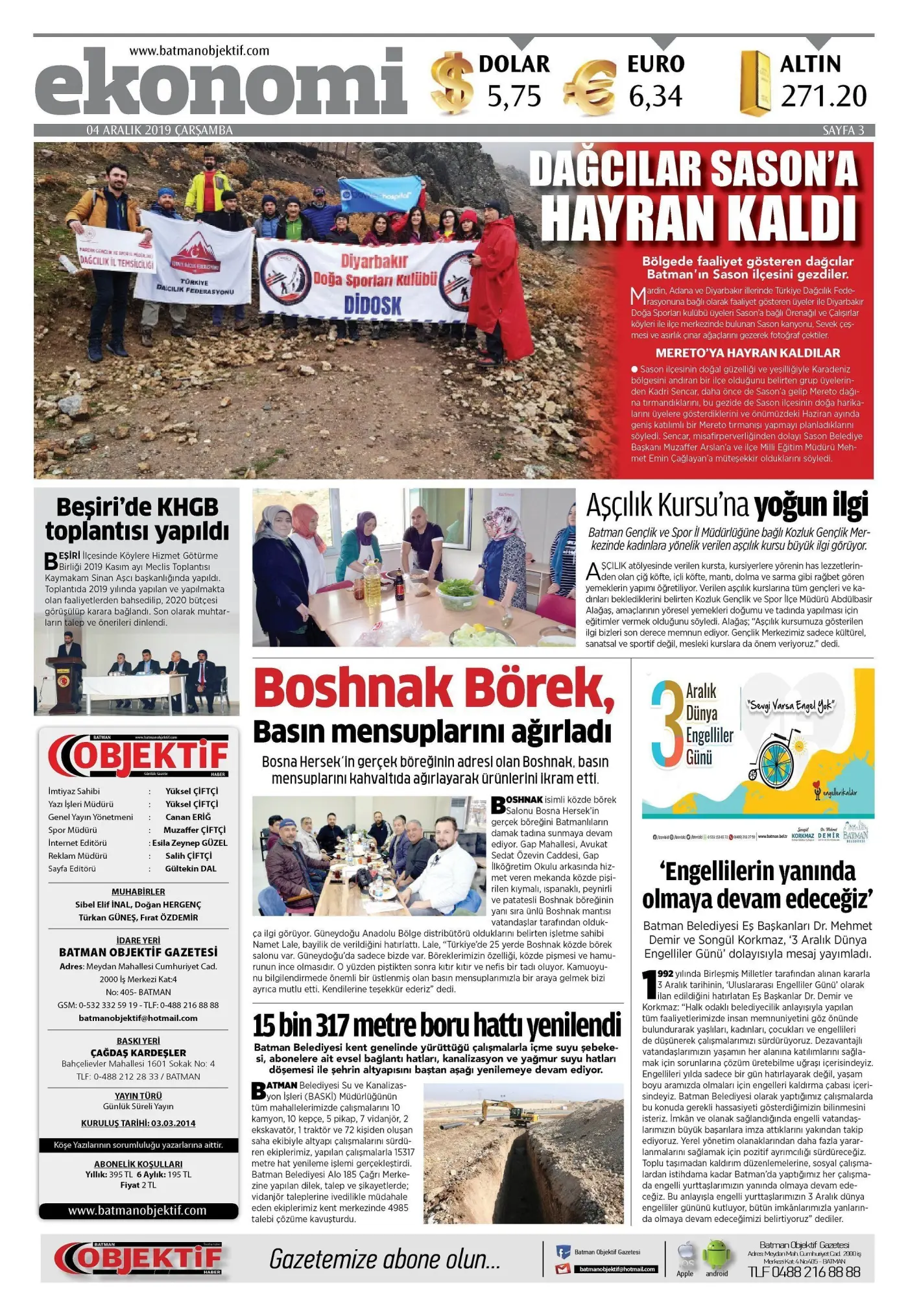 04.12.2019 tarihli sayı, 3. sayfa