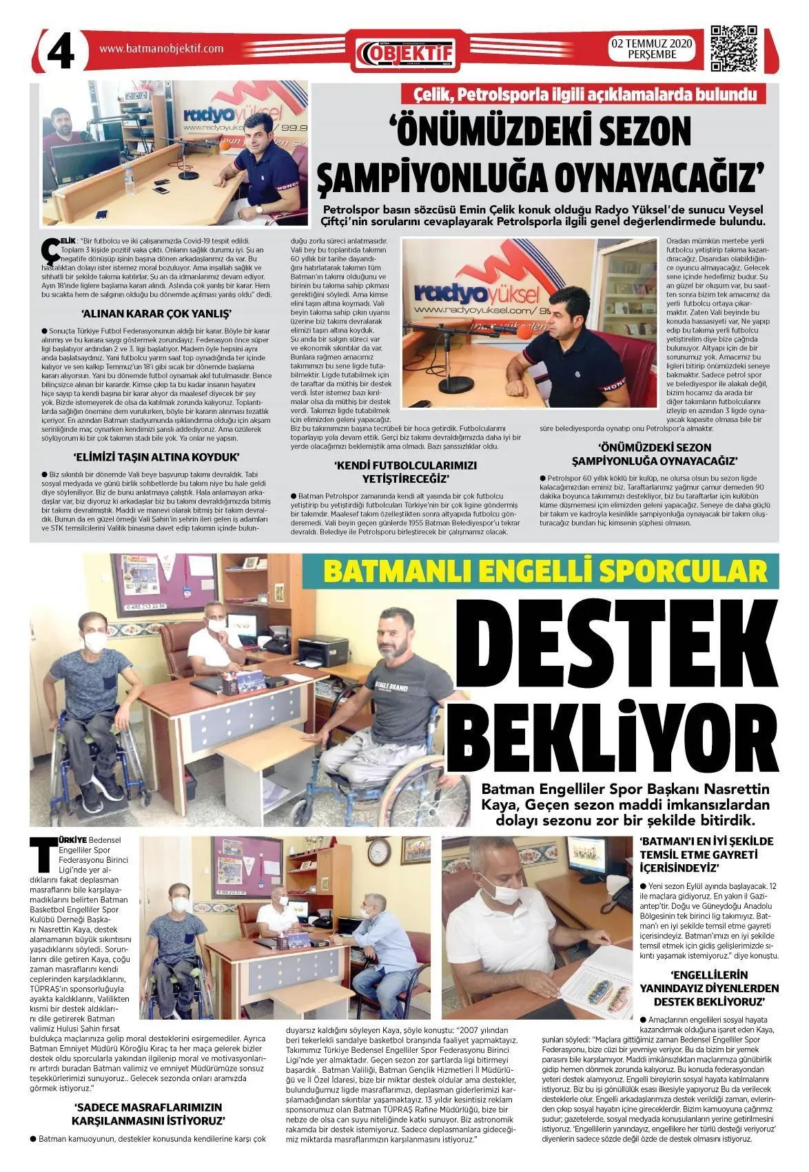 01.07.2020 tarihli sayı, 4. sayfa