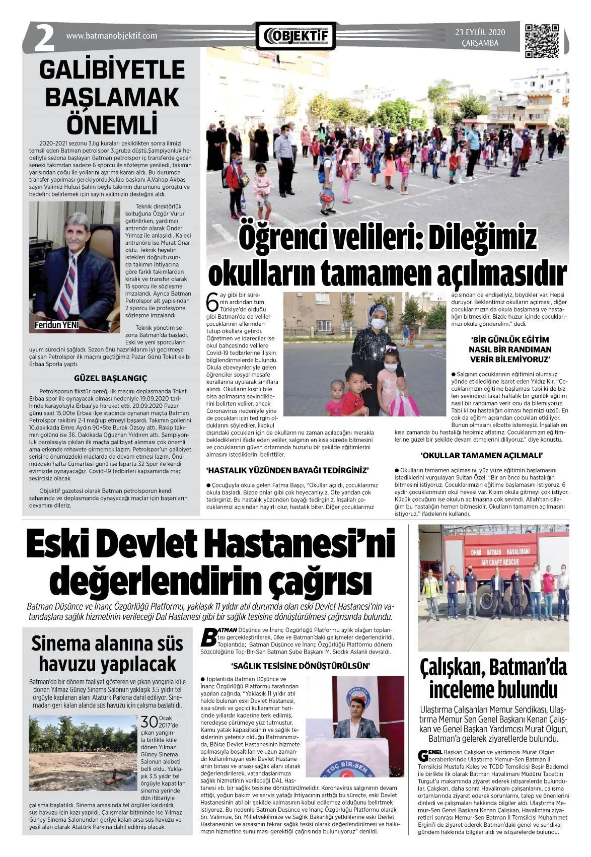 23.09.2020 tarihli sayı, 2. sayfa