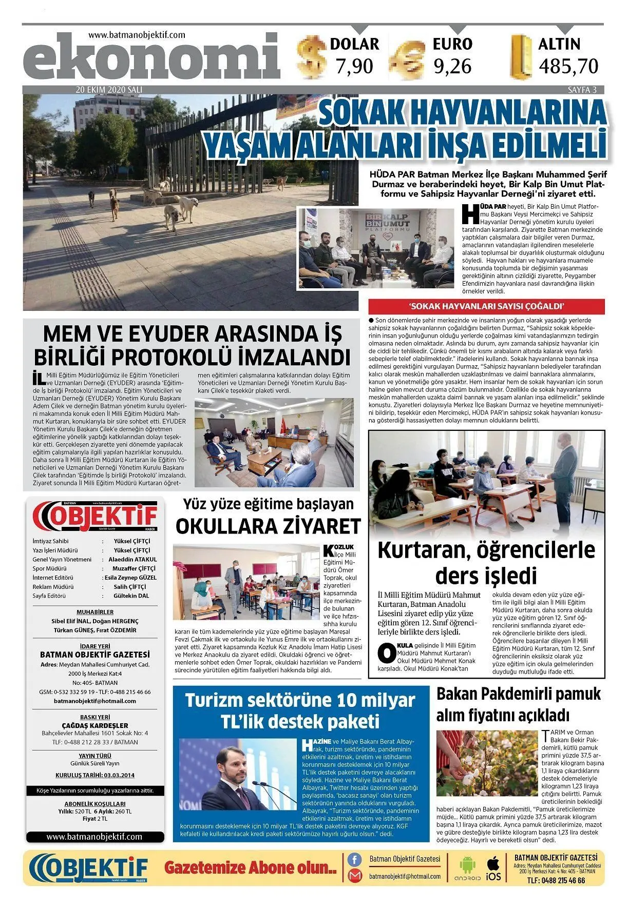 20.10.2020 tarihli sayı, 3. sayfa