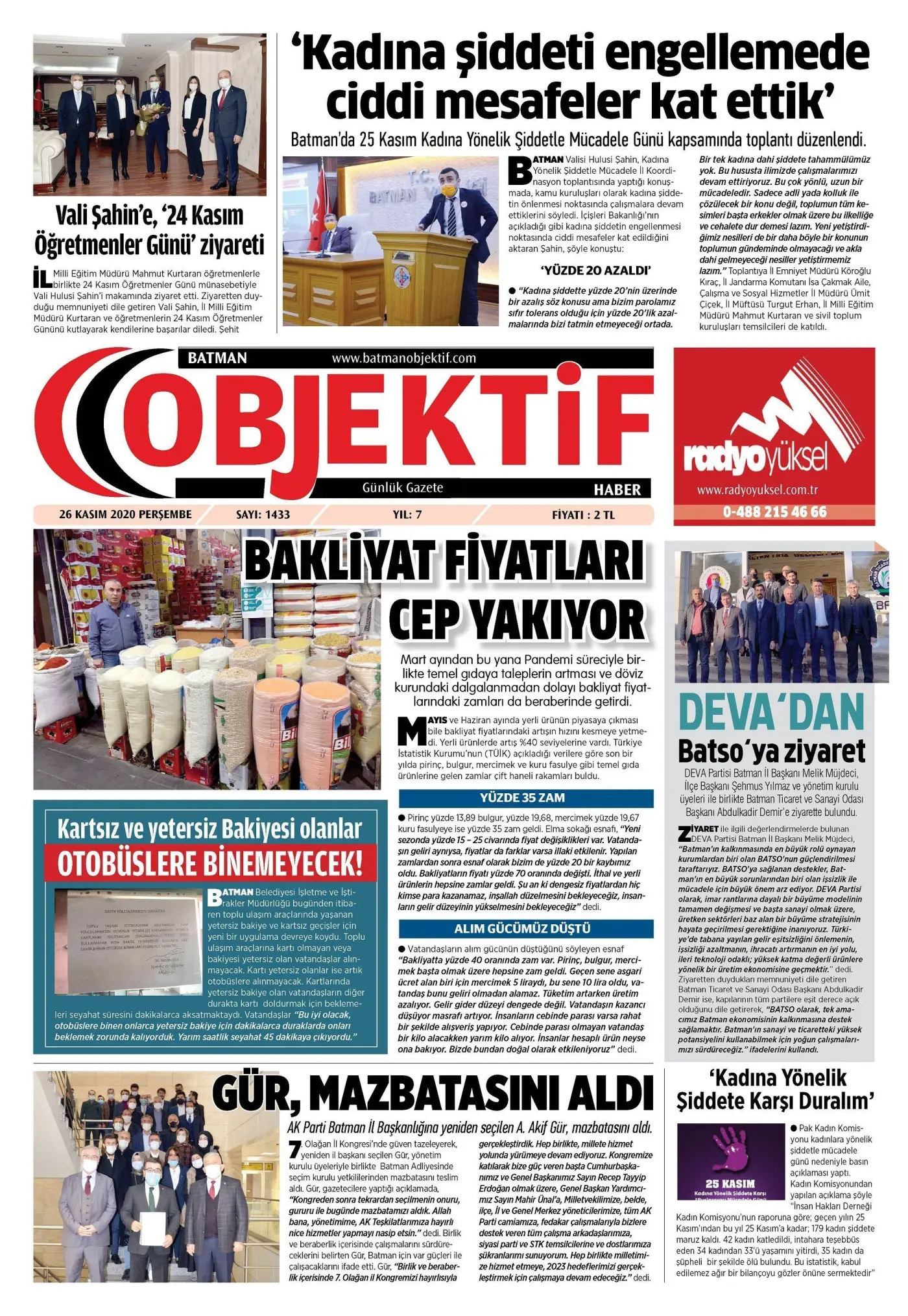 25.11.2020 tarihli sayı, 2. sayfa
