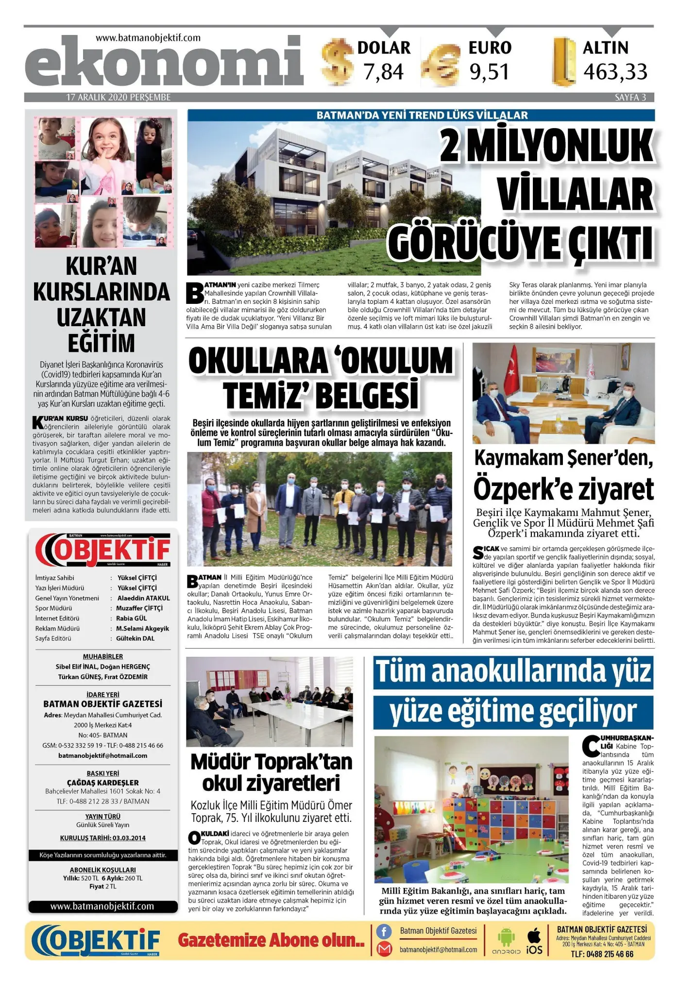 16.12.2020 tarihli sayı, 3. sayfa