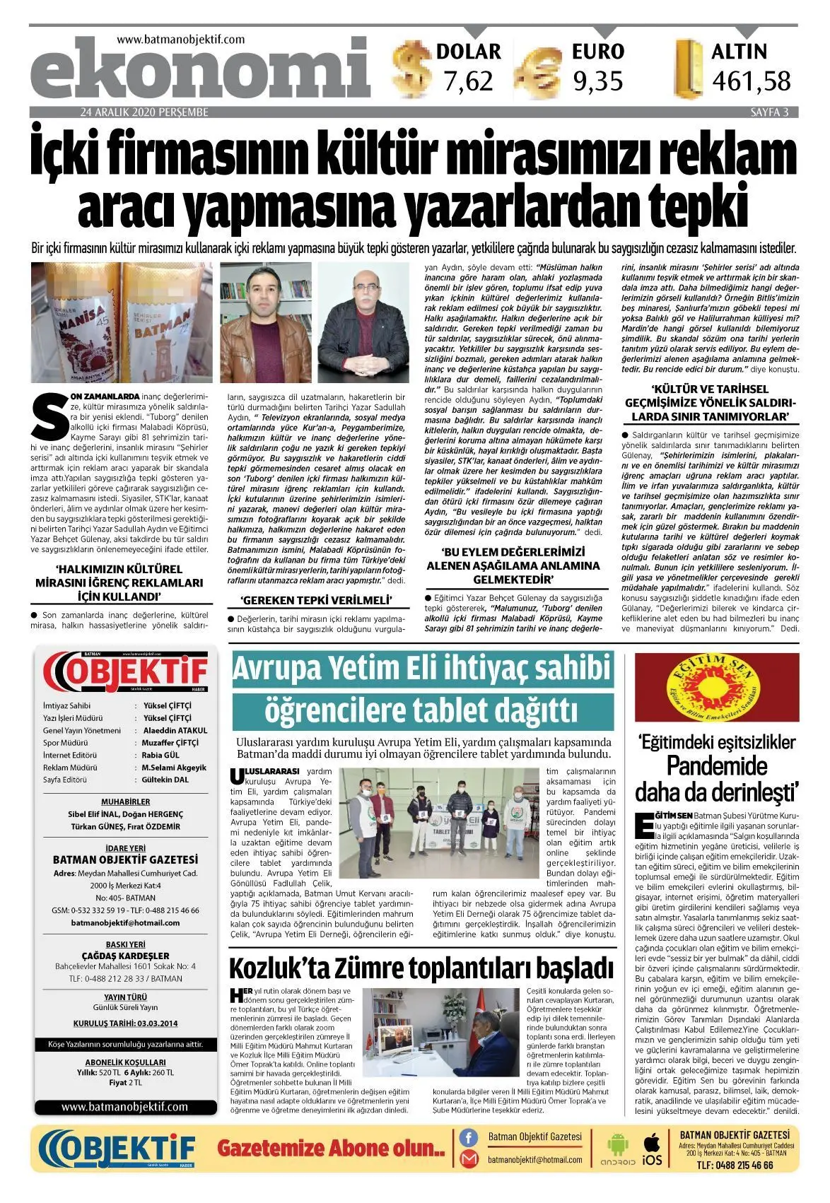 24.12.2020 tarihli sayı, 3. sayfa