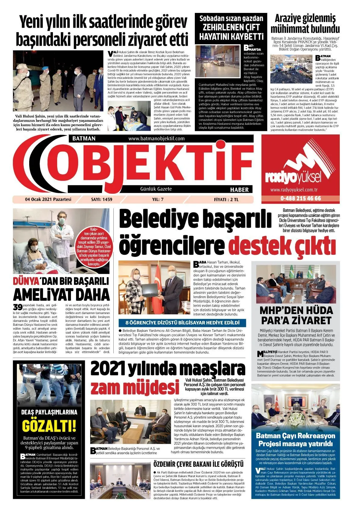 04.01.2021 tarihli sayı, 1. sayfa