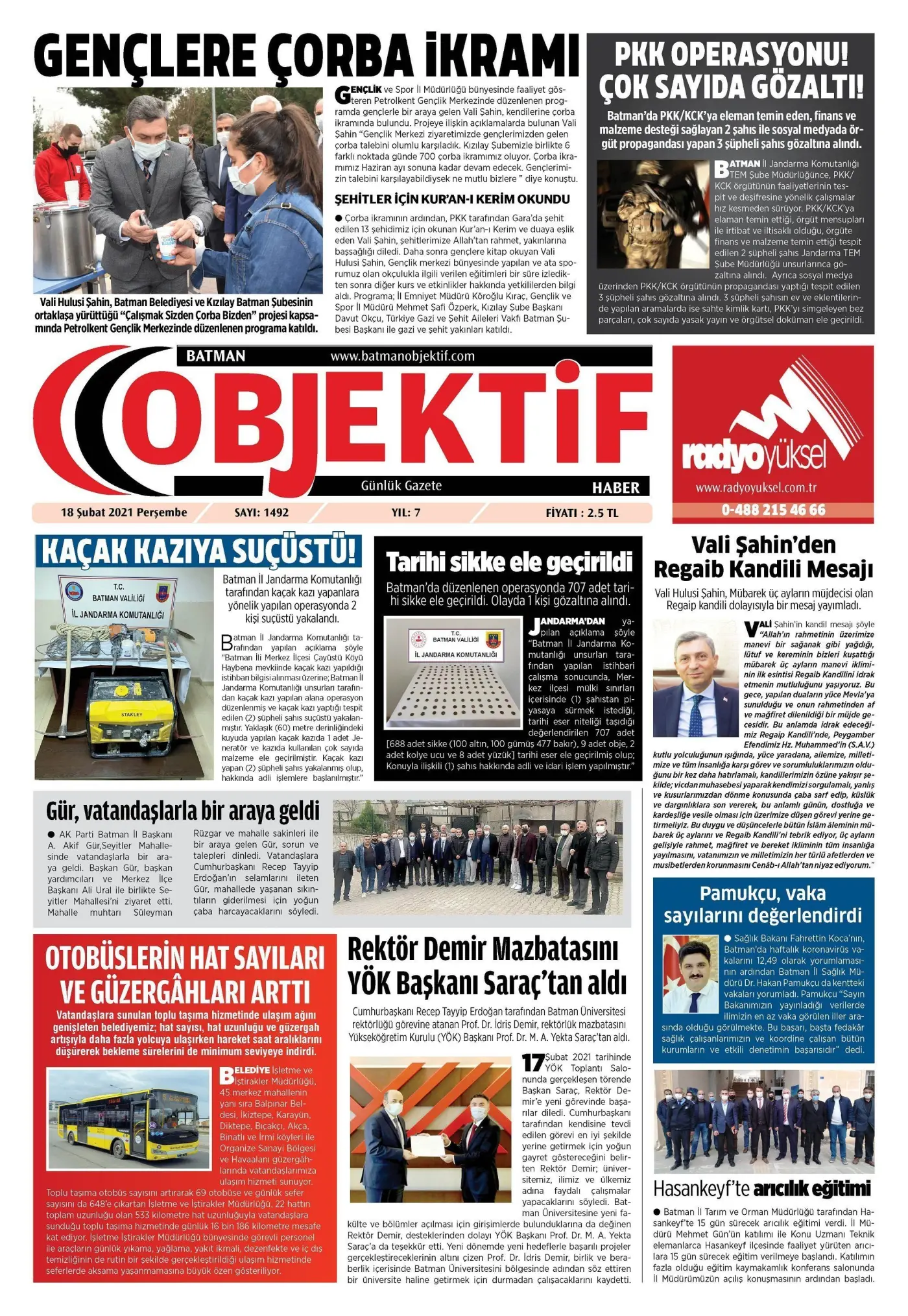 17.02.2021 tarihli sayı, 1. sayfa