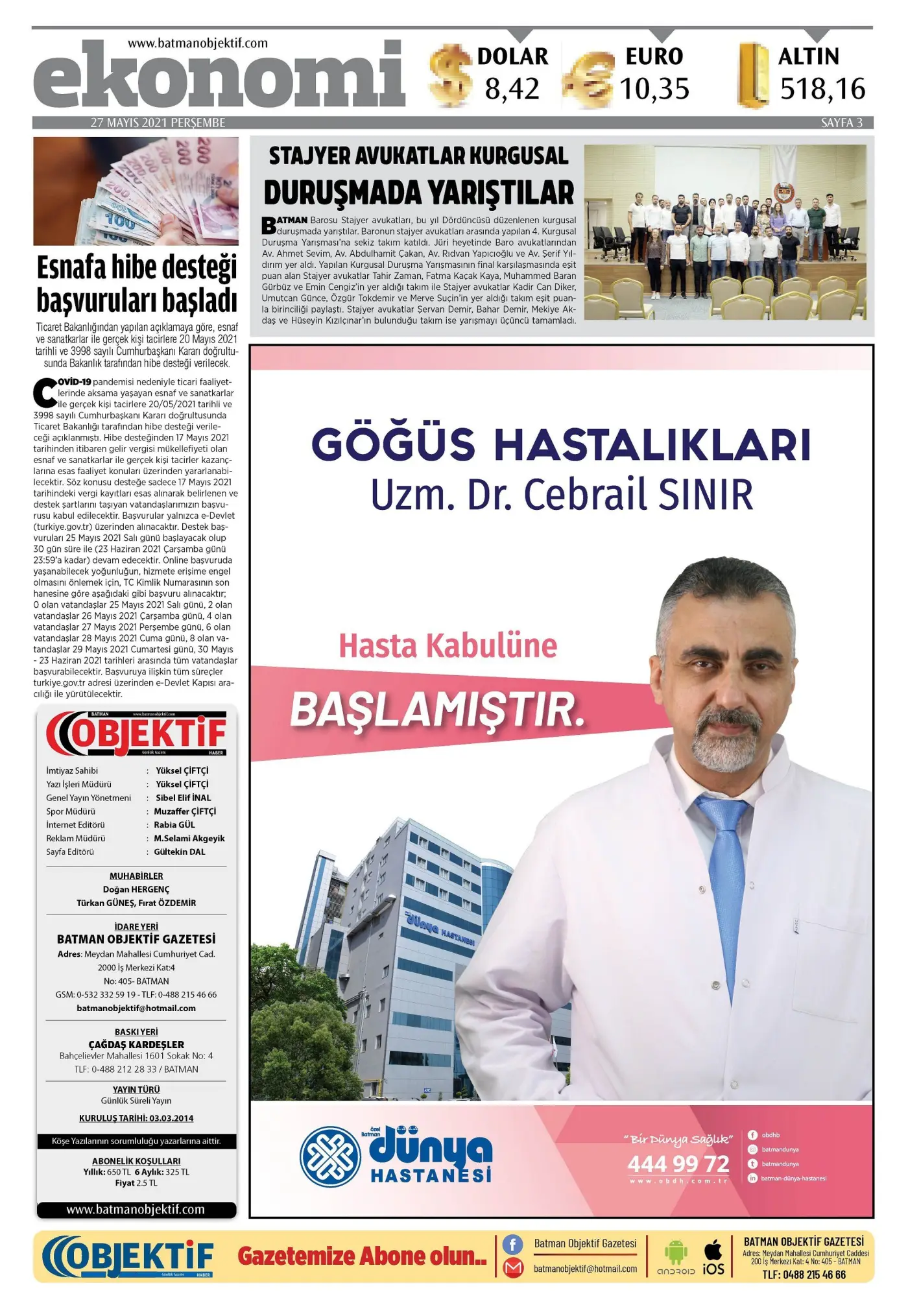 26.05.2021 tarihli sayı, 3. sayfa