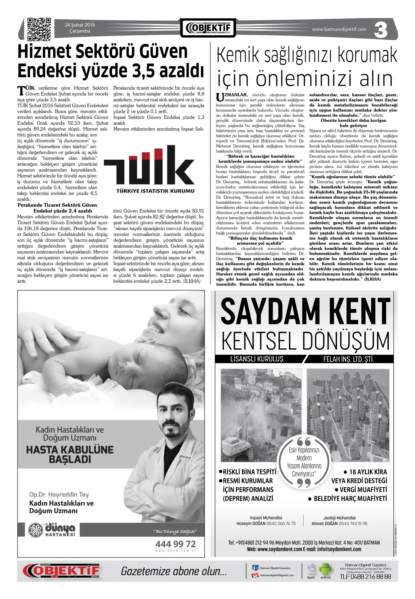 25.02.2016 tarihli sayı, 3. sayfa
