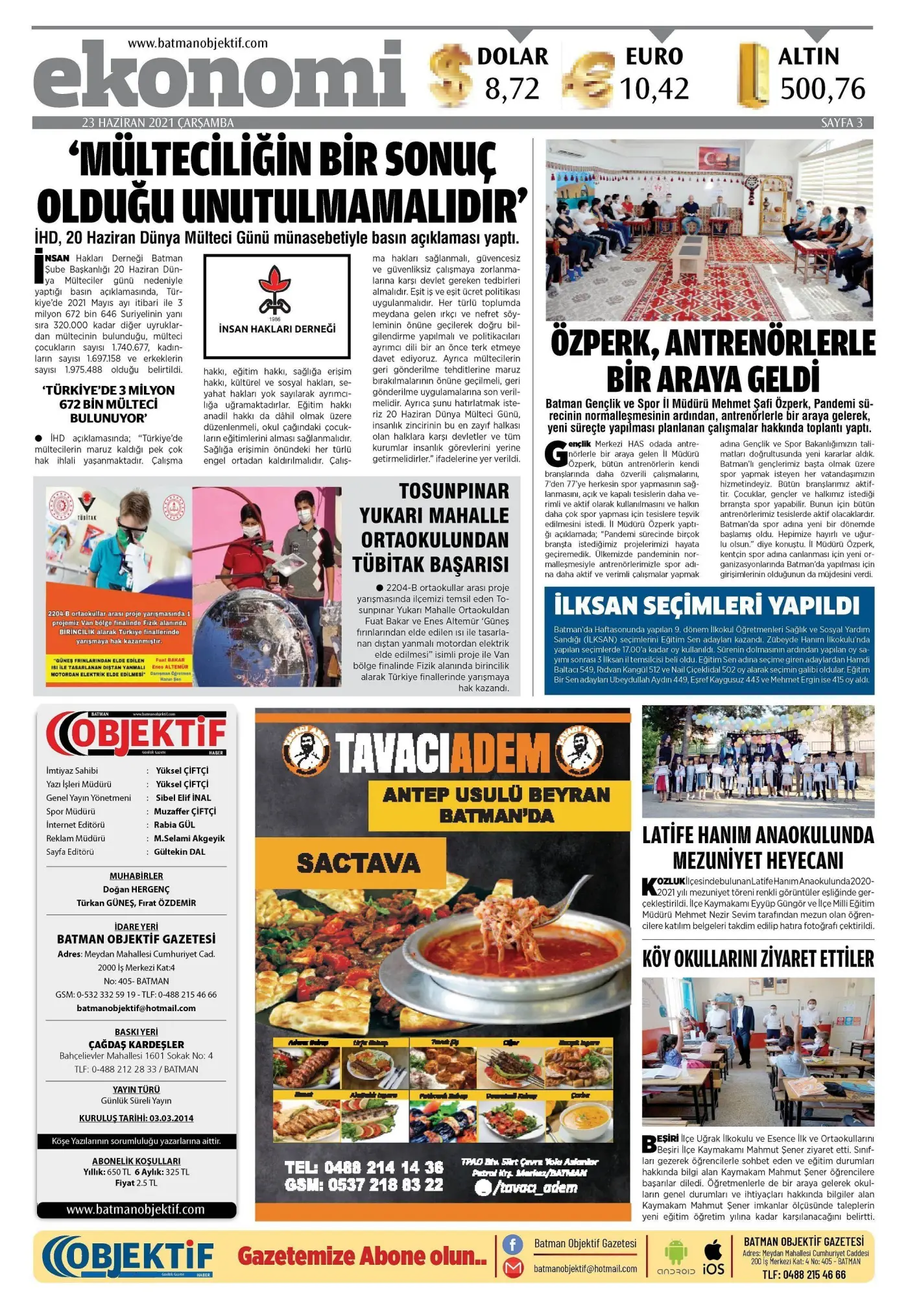 23.06.2021 tarihli sayı, 3. sayfa