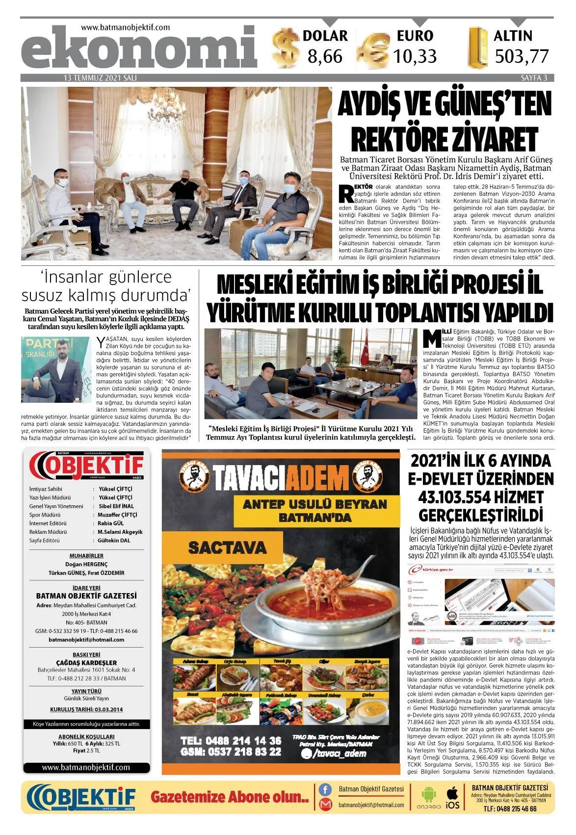 13.07.2021 tarihli sayı, 3. sayfa