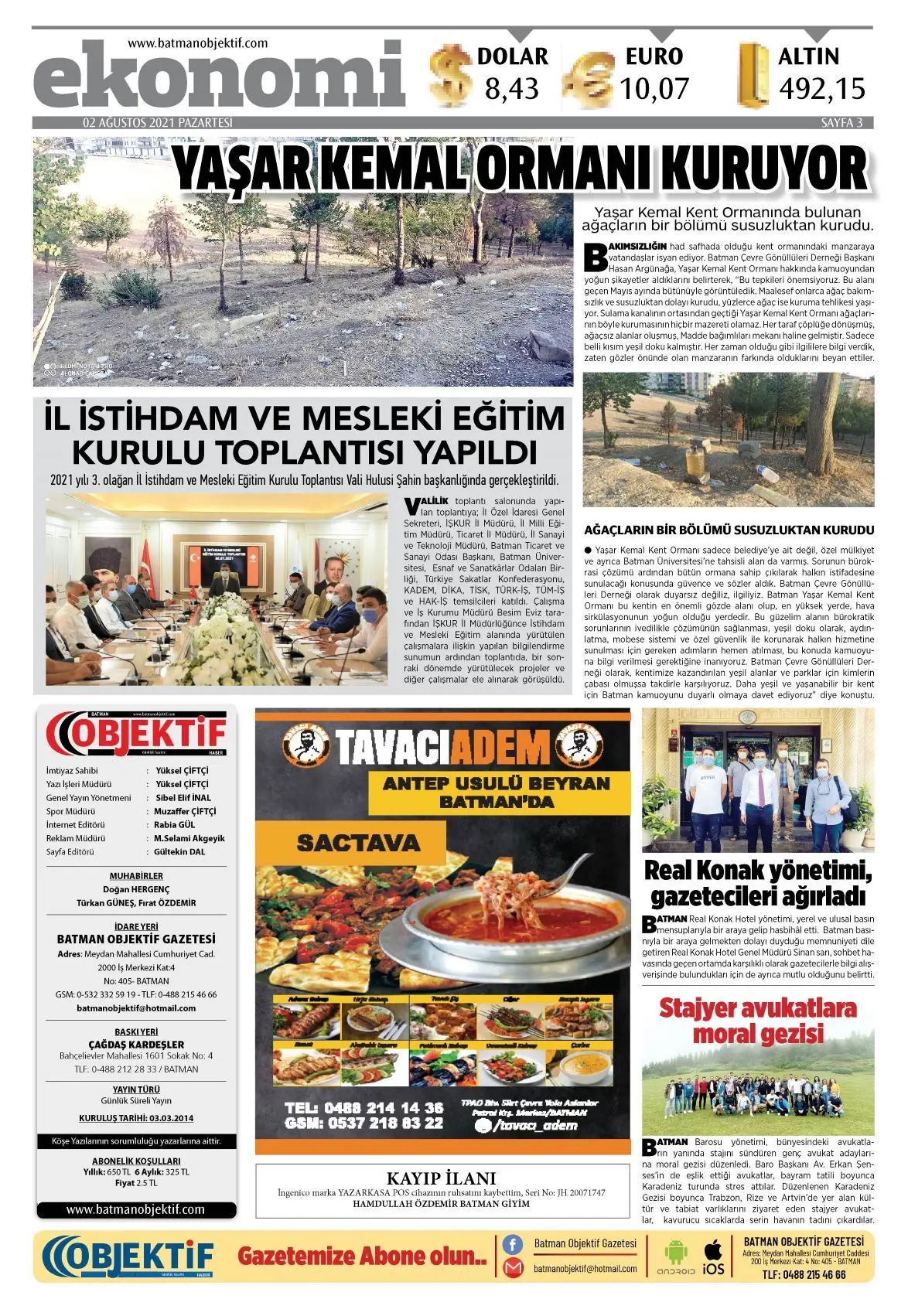 02.08.2021 tarihli sayı, 3. sayfa