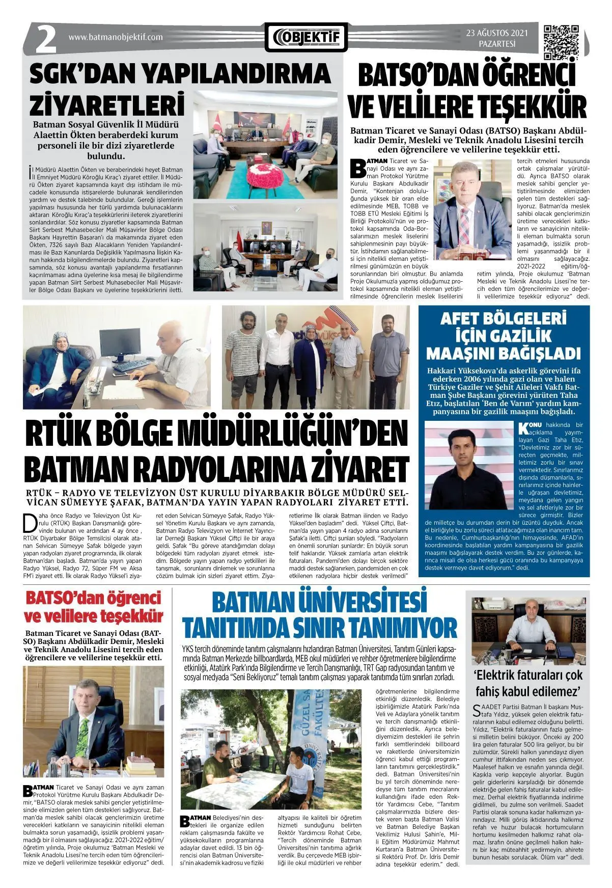 23.08.2021 tarihli sayı, 2. sayfa