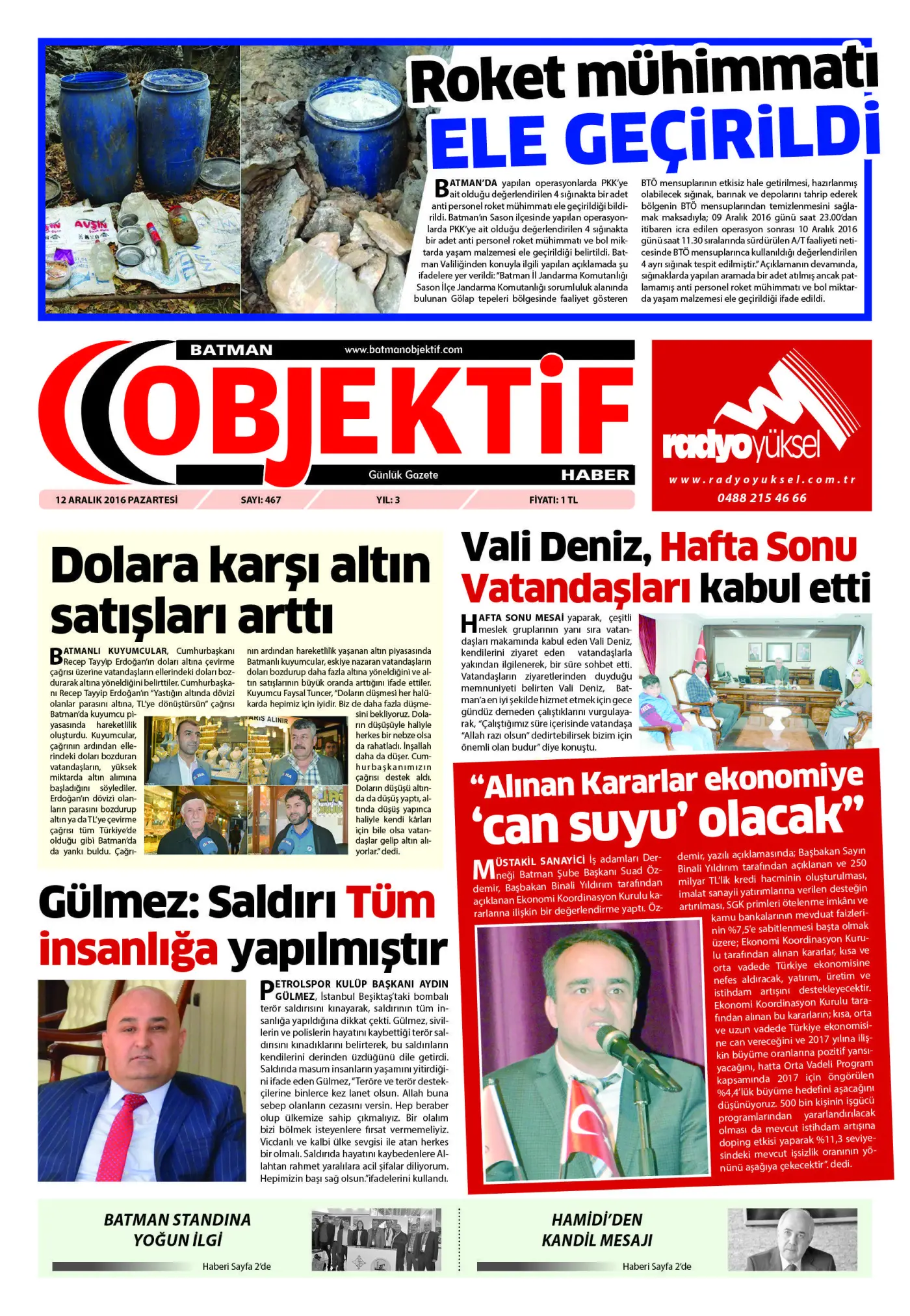 12.12.2016 tarihli sayı, 2. sayfa