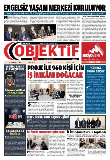 27.01.2022 tarihli sayı, 1. sayfa