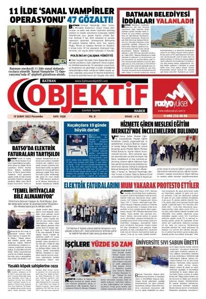 09.02.2022 tarihli sayı, 1. sayfa