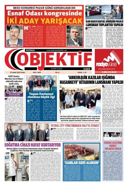 25.02.2022 tarihli sayı, 1. sayfa