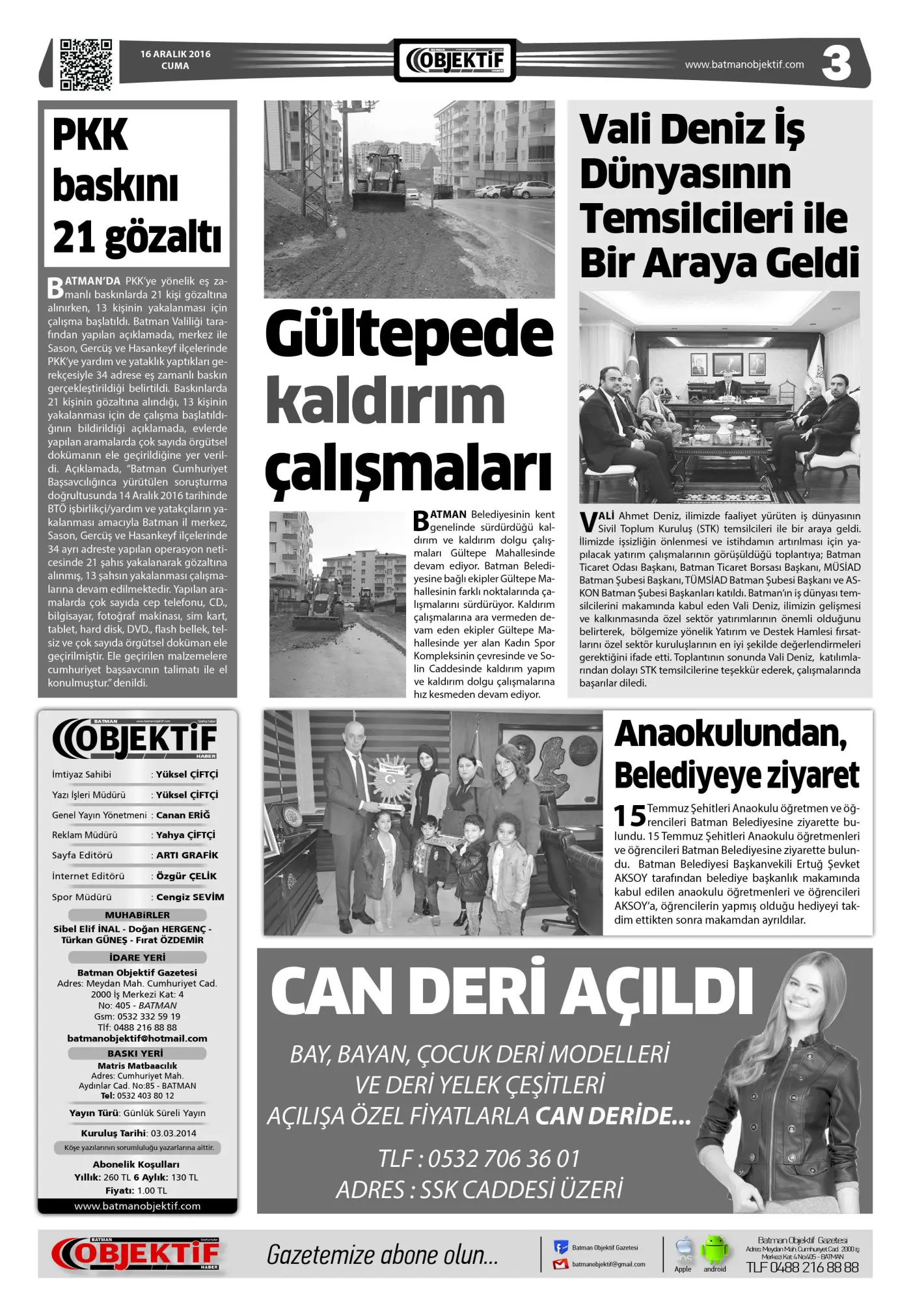 18.12.2016 tarihli sayı, 3. sayfa