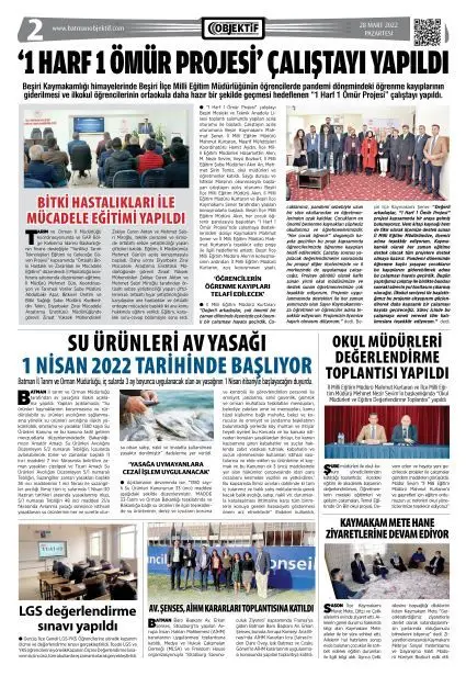28.03.2022 tarihli sayı, 2. sayfa