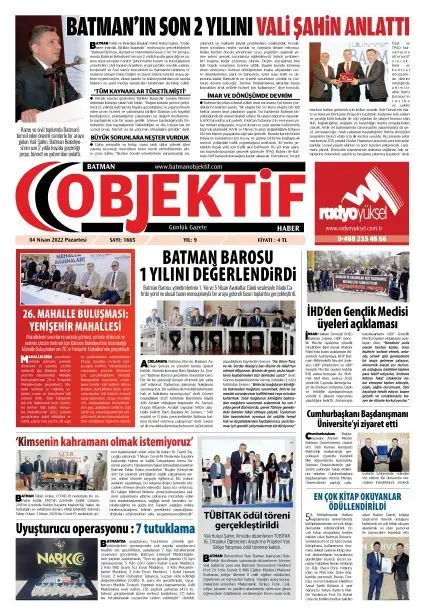 04.04.2022 tarihli sayı, 1. sayfa
