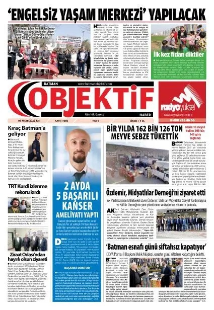 07.04.2022 tarihli sayı, 1. sayfa