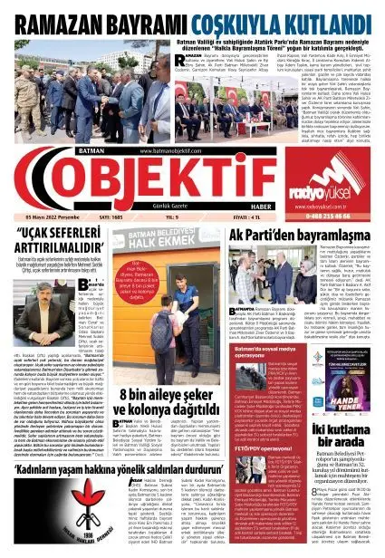 04.05.2022 tarihli sayı, 1. sayfa