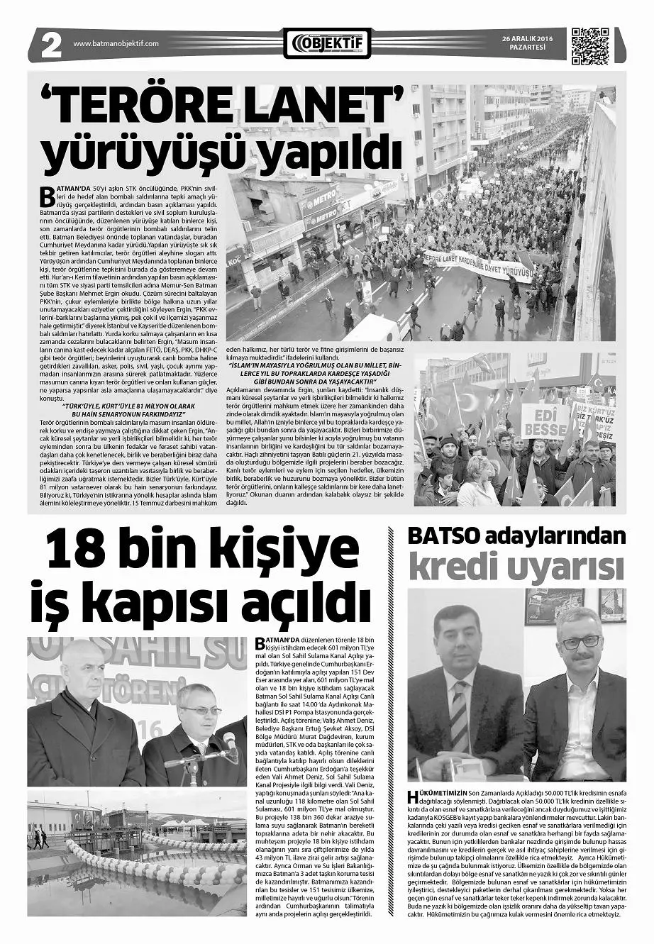 25.12.2016 tarihli sayı, 2. sayfa
