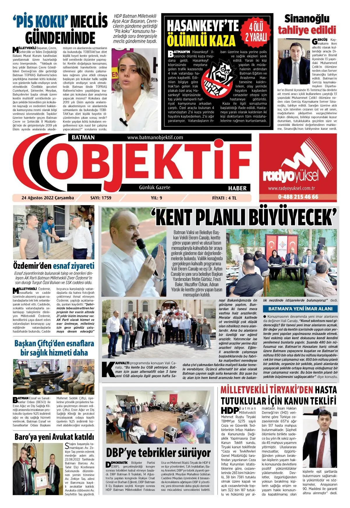 23.08.2022 tarihli sayı, 1. sayfa