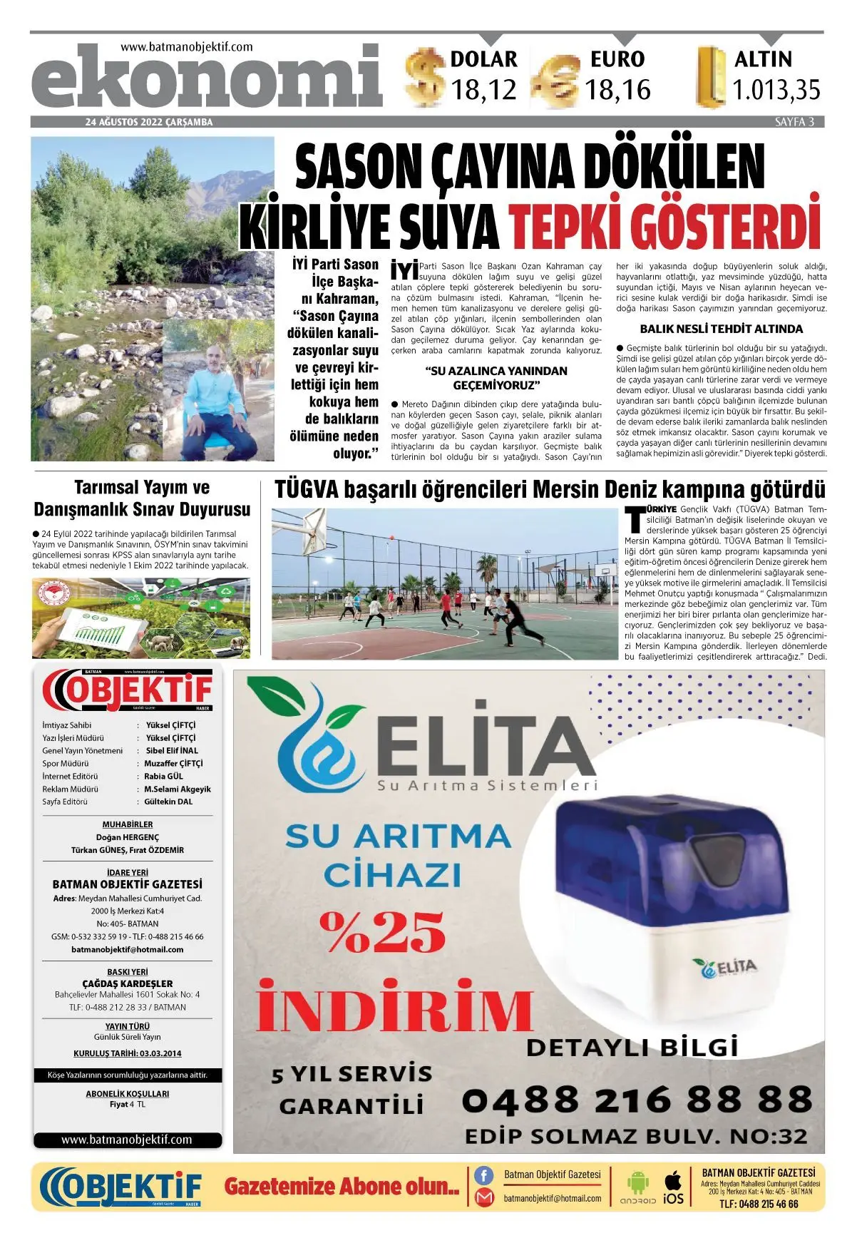 23.08.2022 tarihli sayı, 3. sayfa