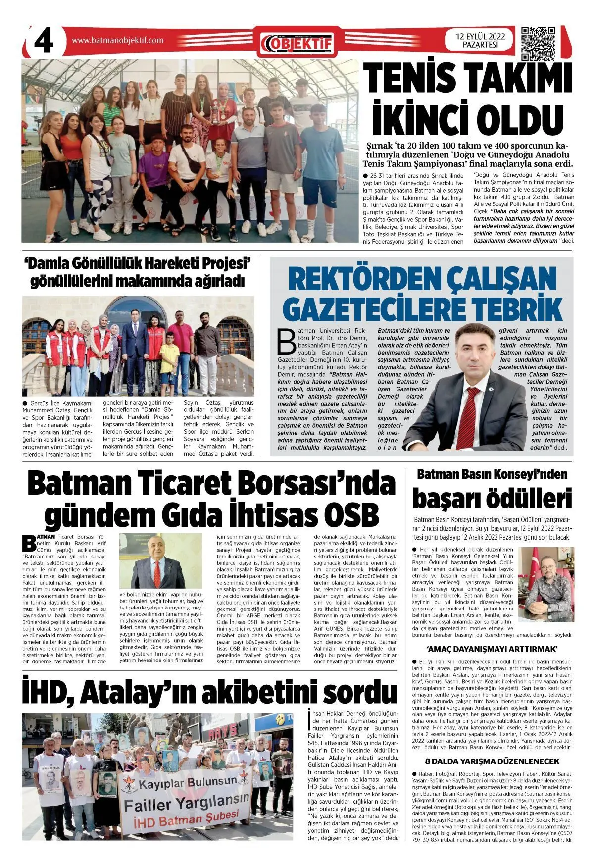 14.09.2022 tarihli sayı, 4. sayfa