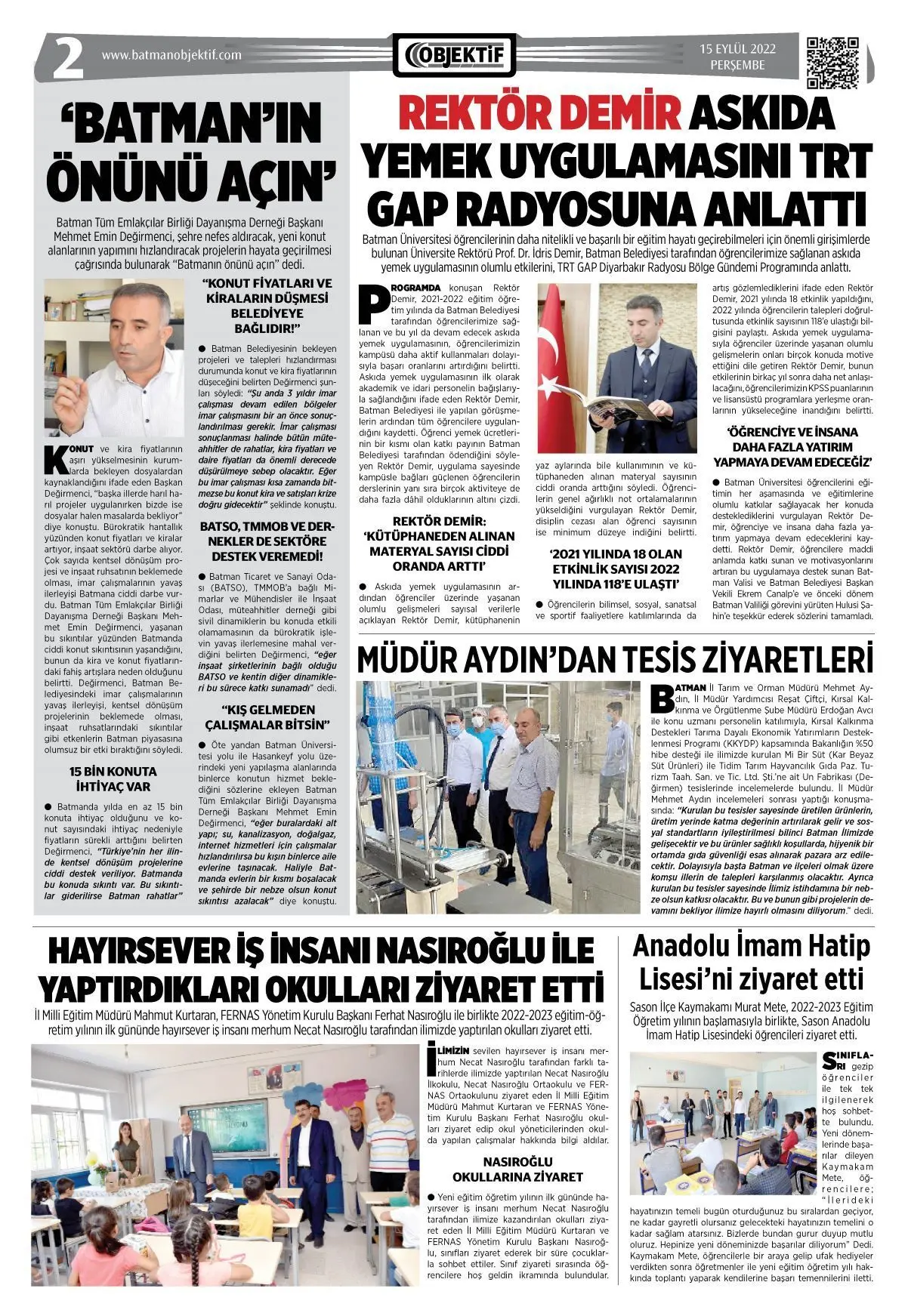 15.09.2022 tarihli sayı, 2. sayfa