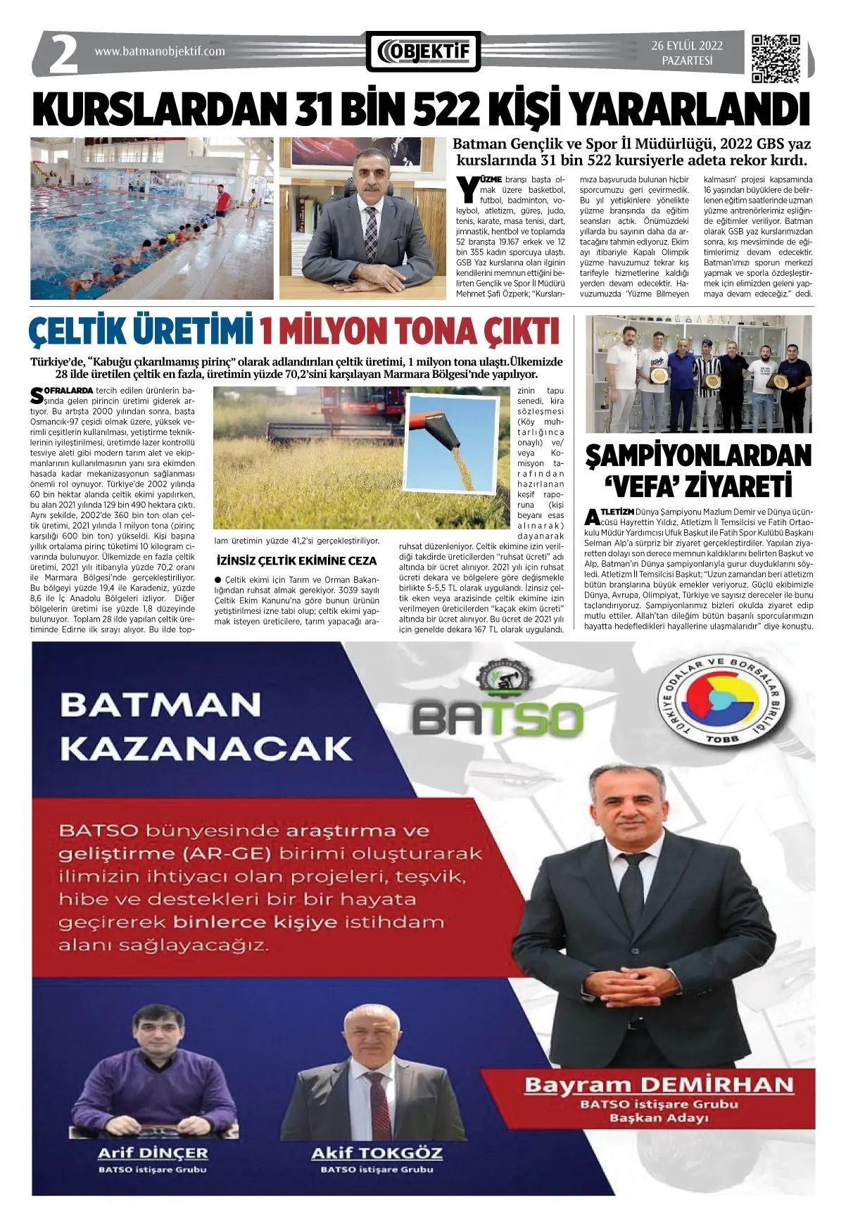 26.09.2022 tarihli sayı, 2. sayfa