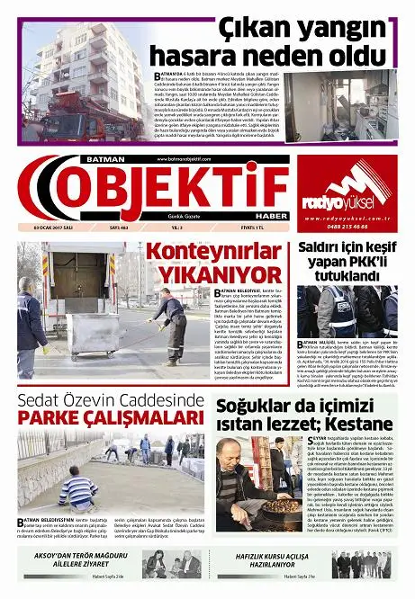 02.01.2017 tarihli sayı, 1. sayfa