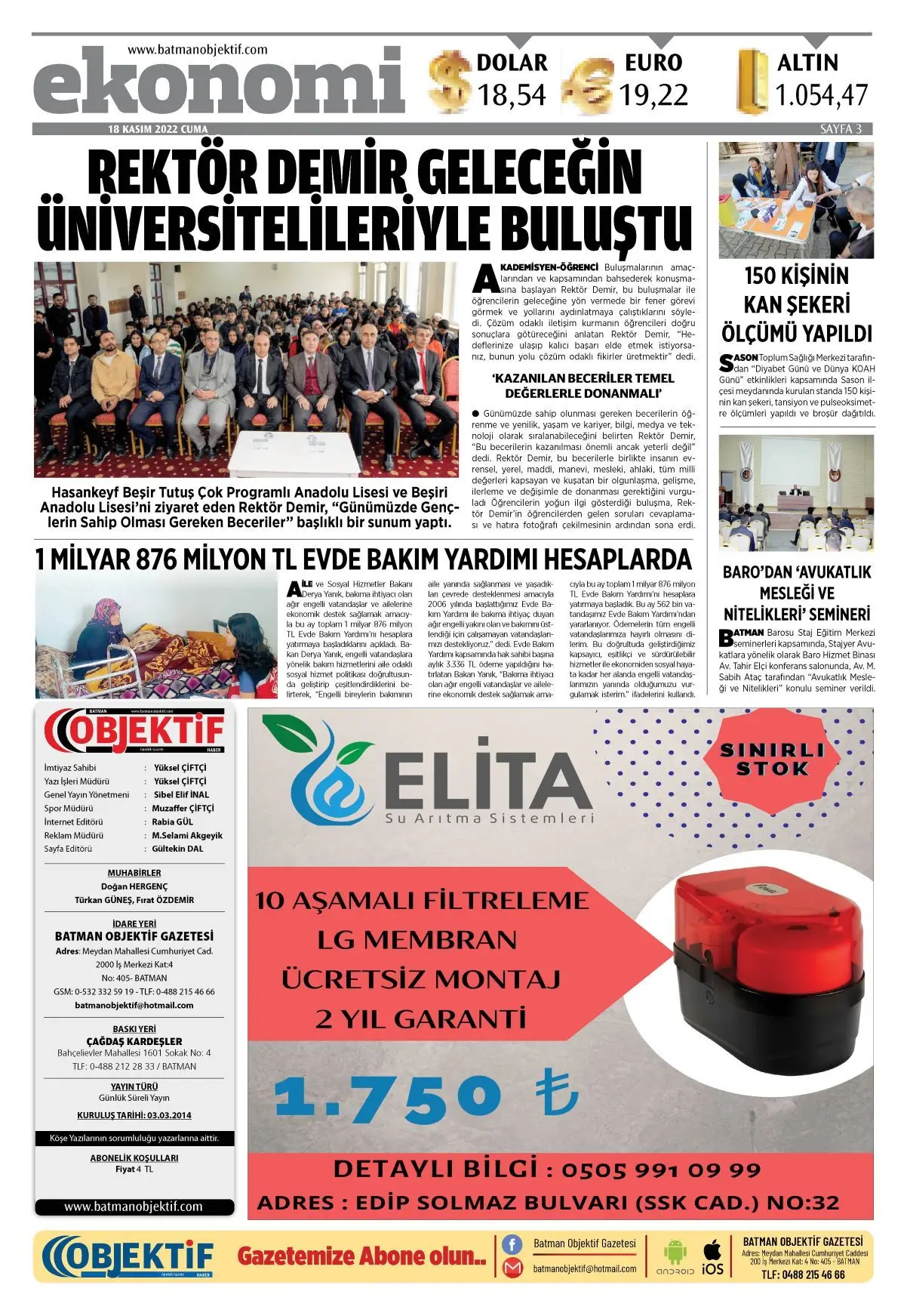 18.11.2022 tarihli sayı, 3. sayfa