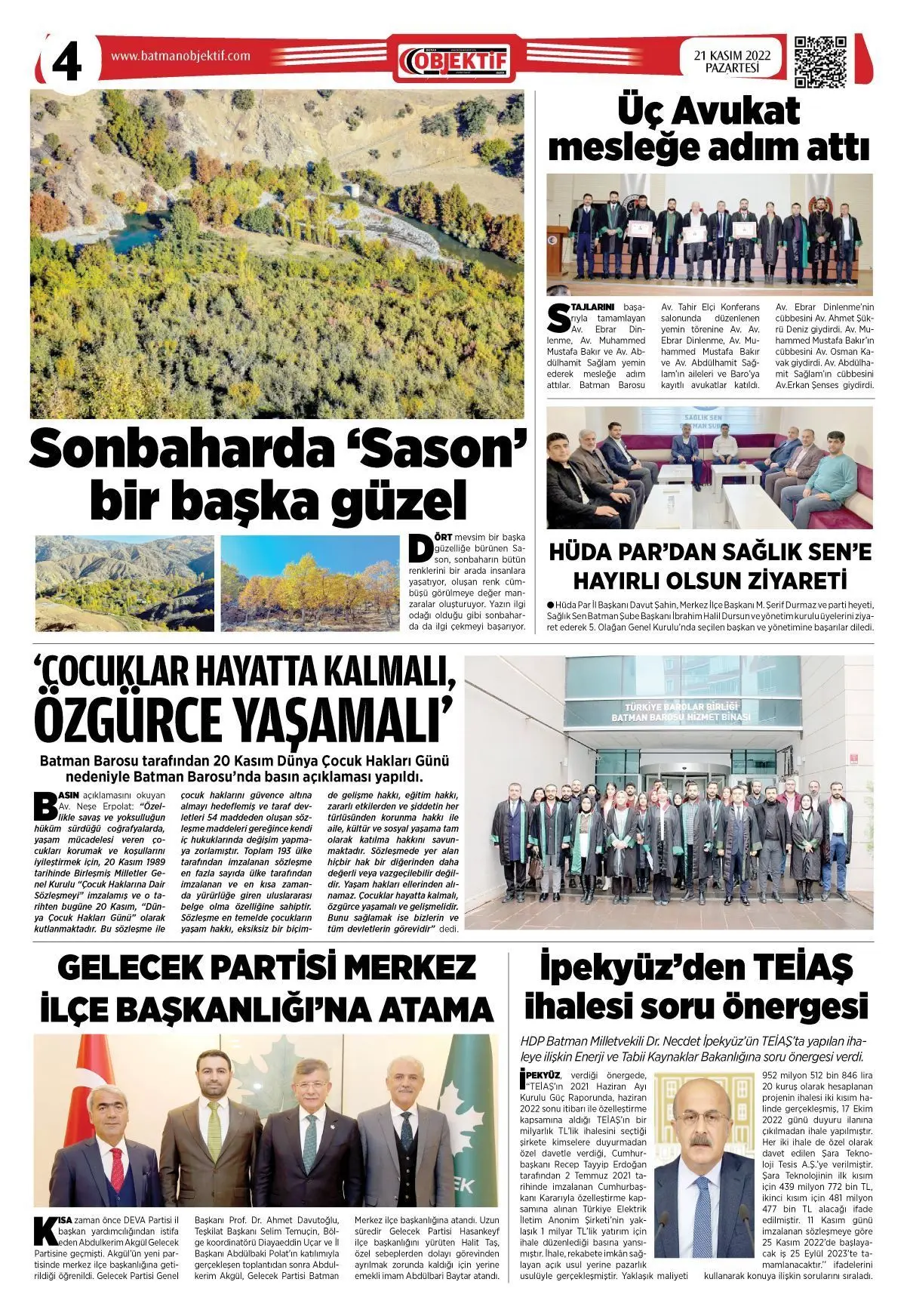 20.11.2022 tarihli sayı, 4. sayfa
