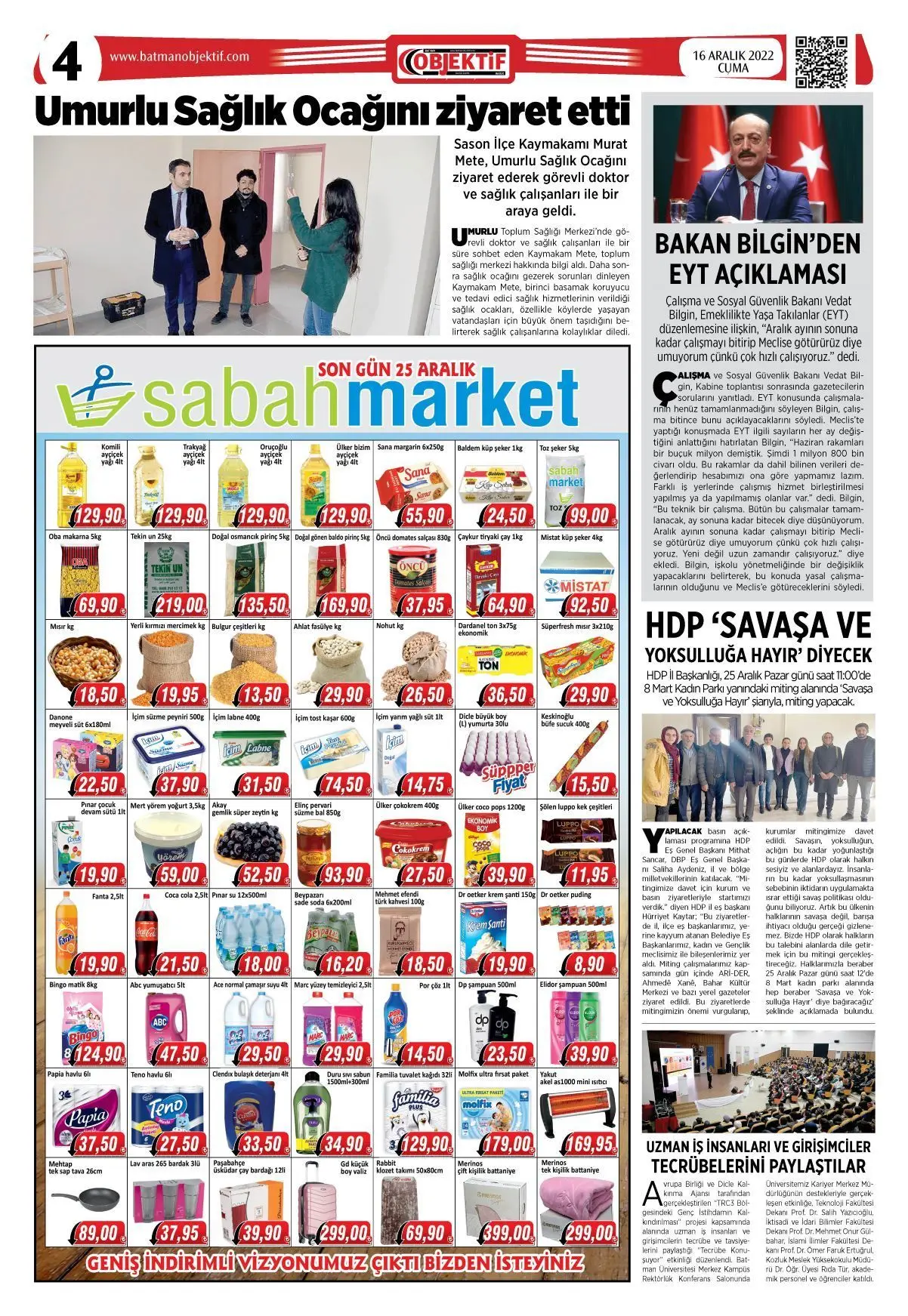 18.12.2022 tarihli sayı, 4. sayfa