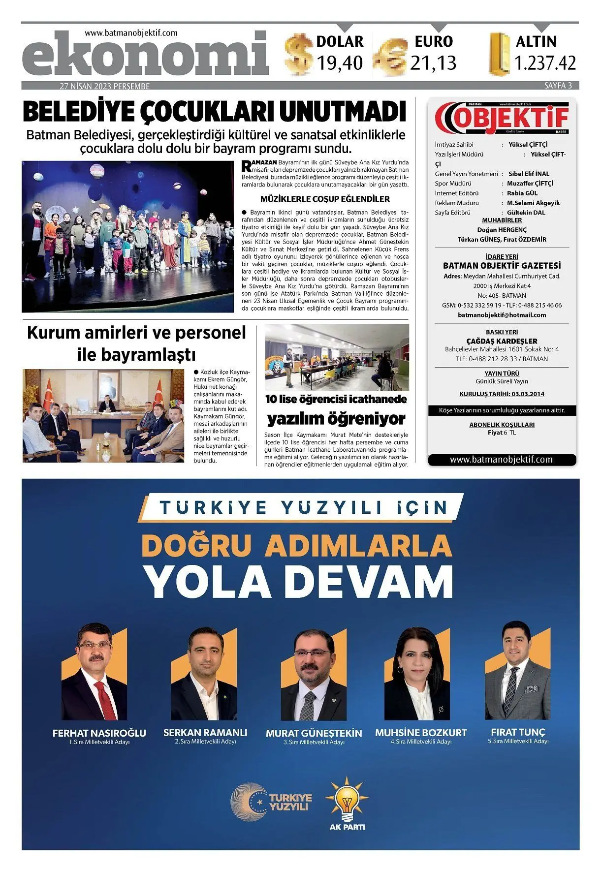 26.04.2023 tarihli sayı, 3. sayfa