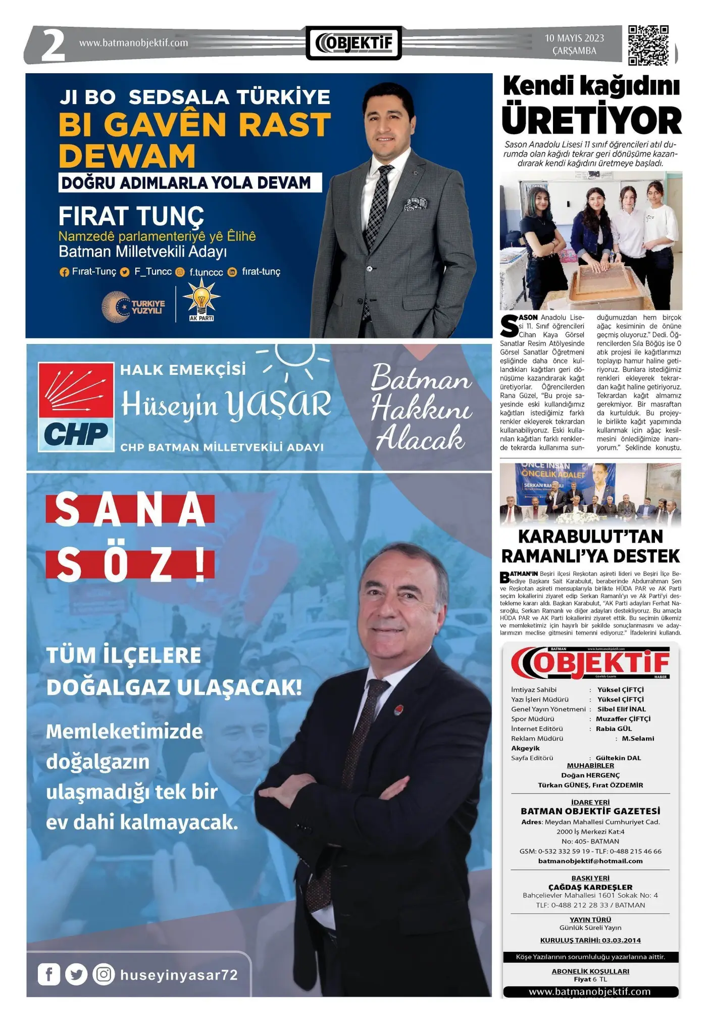 10.05.2023 tarihli sayı, 2. sayfa