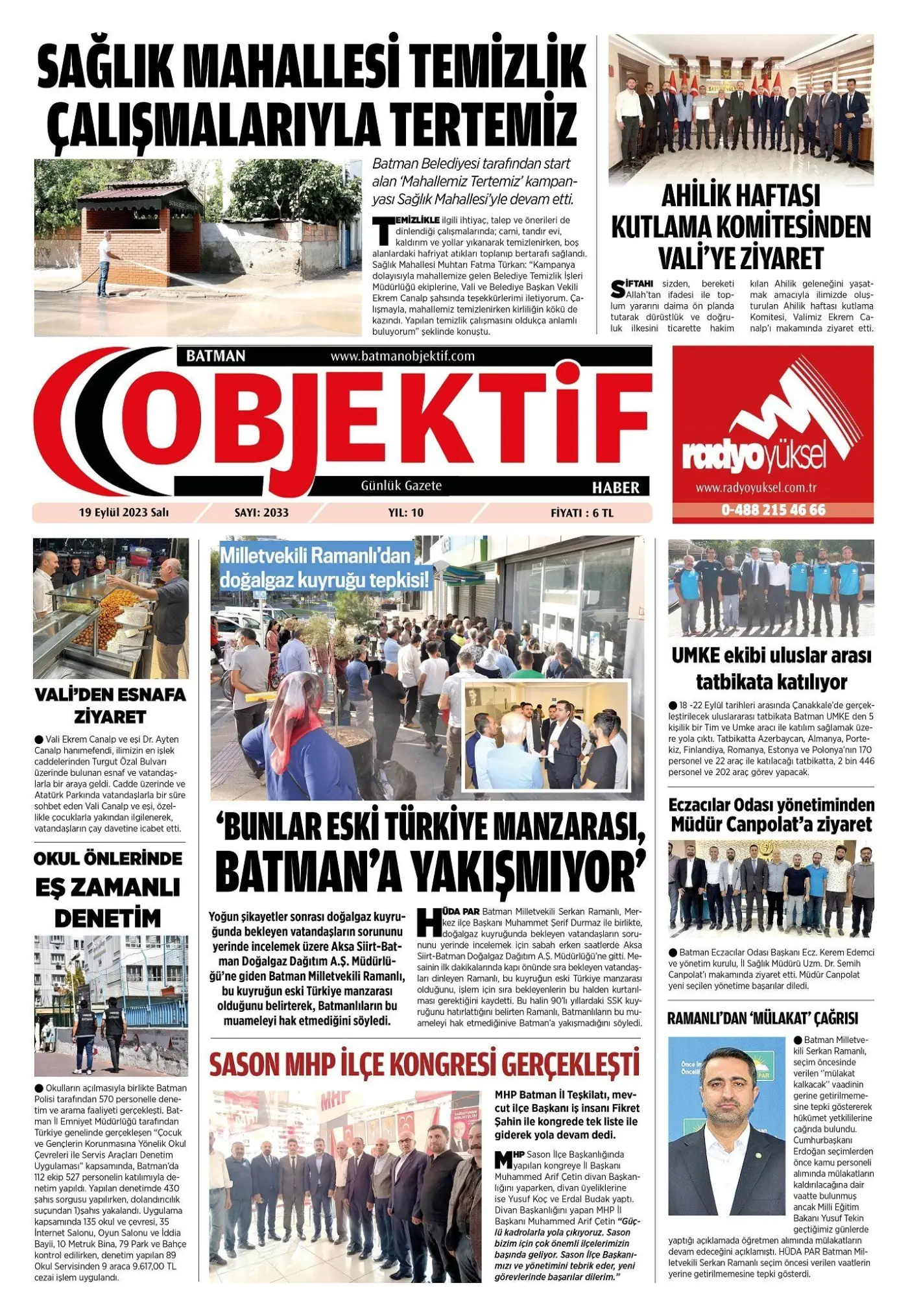 20.09.2023 tarihli sayı, 1. sayfa
