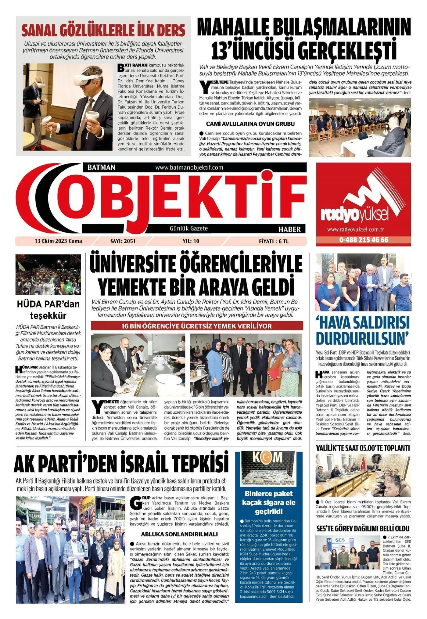 15.10.2023 tarihli sayı, 1. sayfa