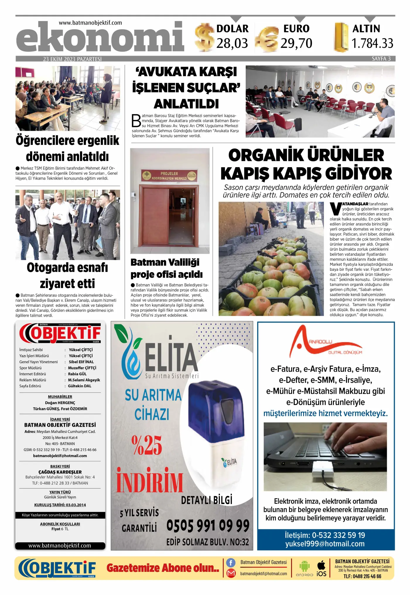 23.10.2023 tarihli sayı, 3. sayfa